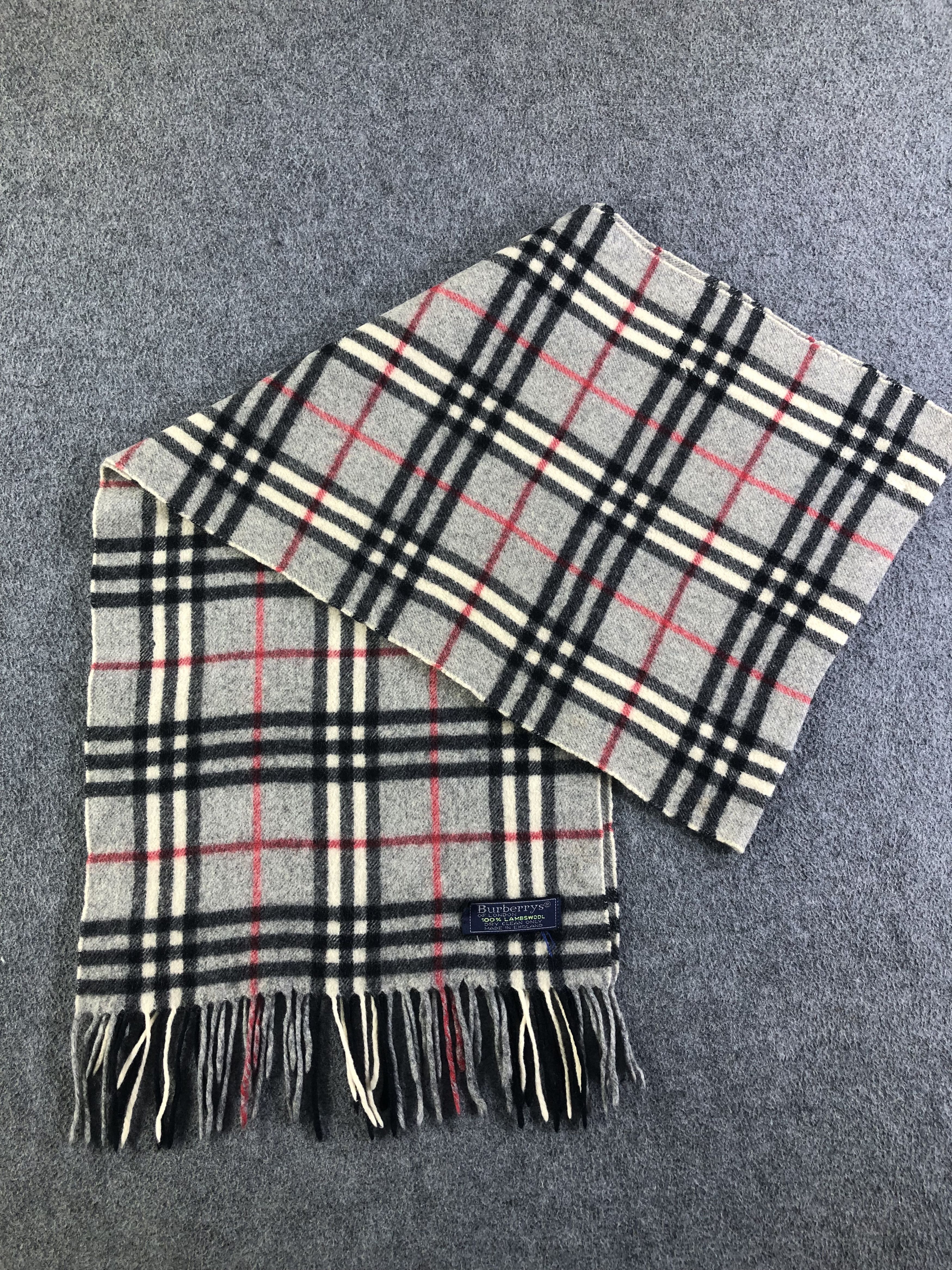 Burberry Burberrys Lambswool Scarf / Muffler / Neckwear SS1233 Size ONE SIZE - 5 Thumbnail