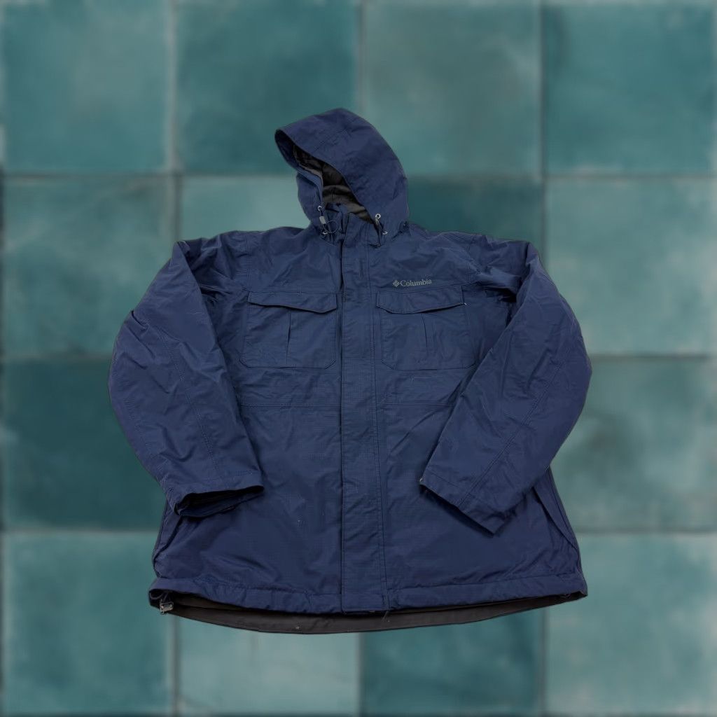Vintage Columbia Jacket Mens Medium Blue Hooded Full Zip Lined Hiking Outdoor RM2152 Size US M / EU 48-50 / 2 - 1 Thumbnail
