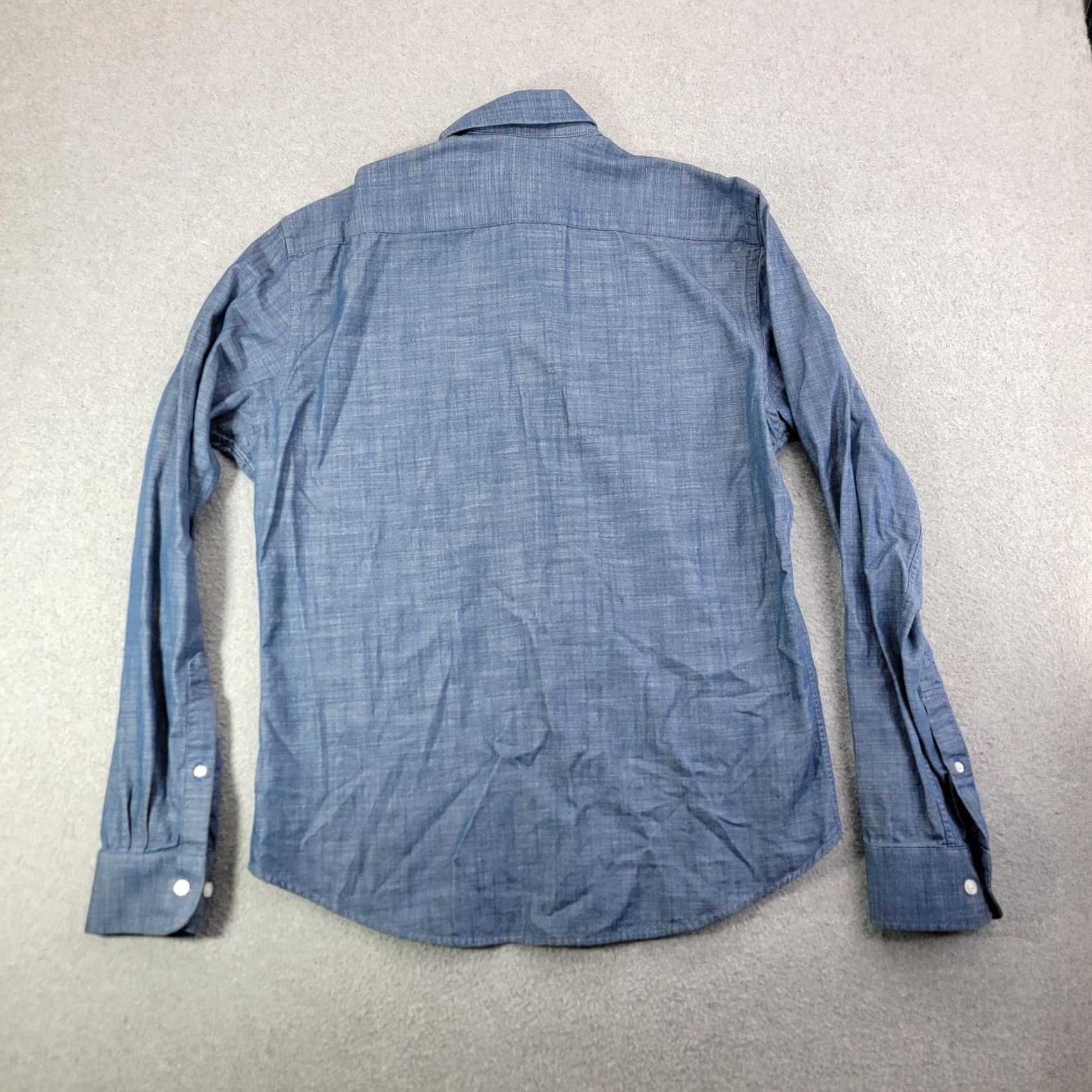 Vintage Woodies Shirt Mens M Blue Chambray Long Sleeve Button Front Cotton Casual Size US M / EU 48-50 / 2 - 4 Thumbnail