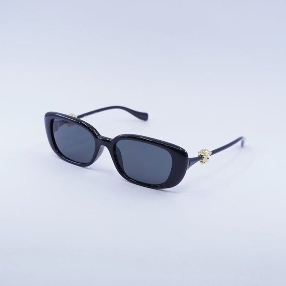 Versace Versace VE4504D GB1/87 Sunglasses Shiny Black Rectangle Size ONE SIZE - 1 Thumbnail