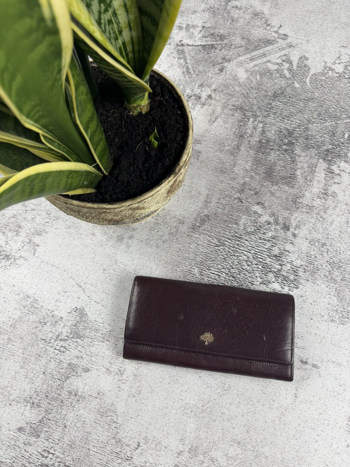 Mulberry Mulberry Oxblood Continental Tree Vintage Genuine Leather Wallet Purse Size ONE SIZE - 1 Thumbnail