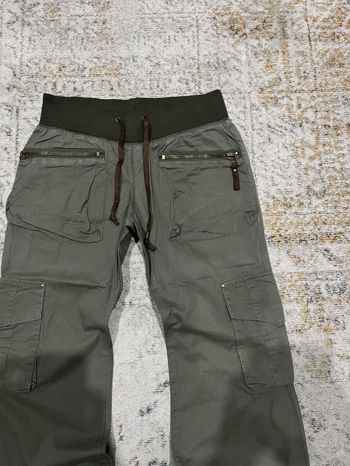 GOA G.O.A Military Green Flared Cargo Pants Size US 30 / EU 46 - 3 Thumbnail