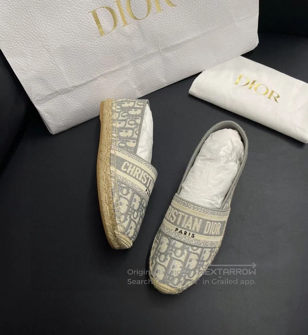 Dior Dior Granville Gray Espadrilles. Size US 7 / IT 37 - 3 Thumbnail