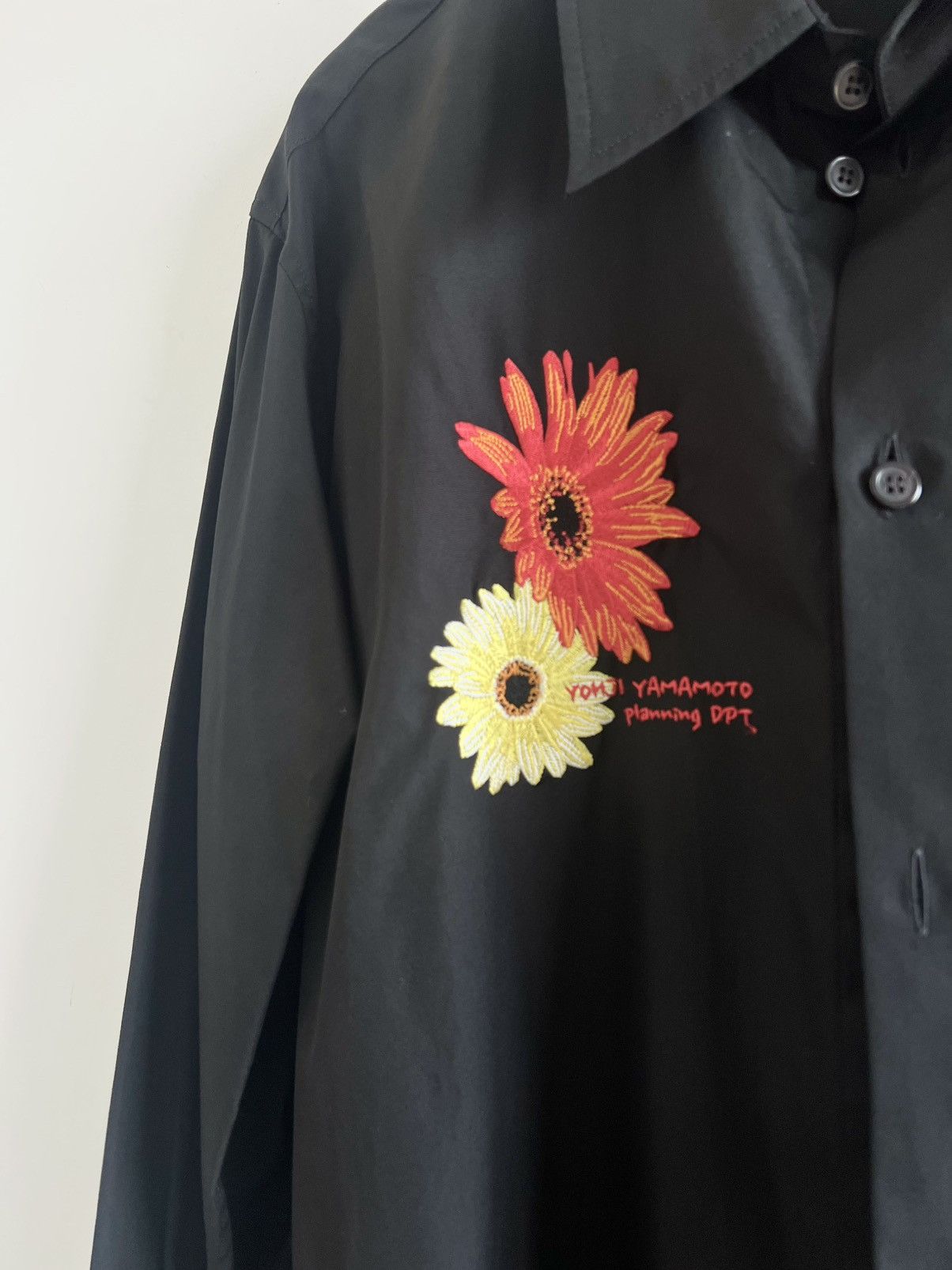 Yohji Yamamoto Yohji Yamamoto S'yte - Flora Embroidery Long Sleeve Shirt Size US L / EU 52-54 / 3 - 4 Thumbnail