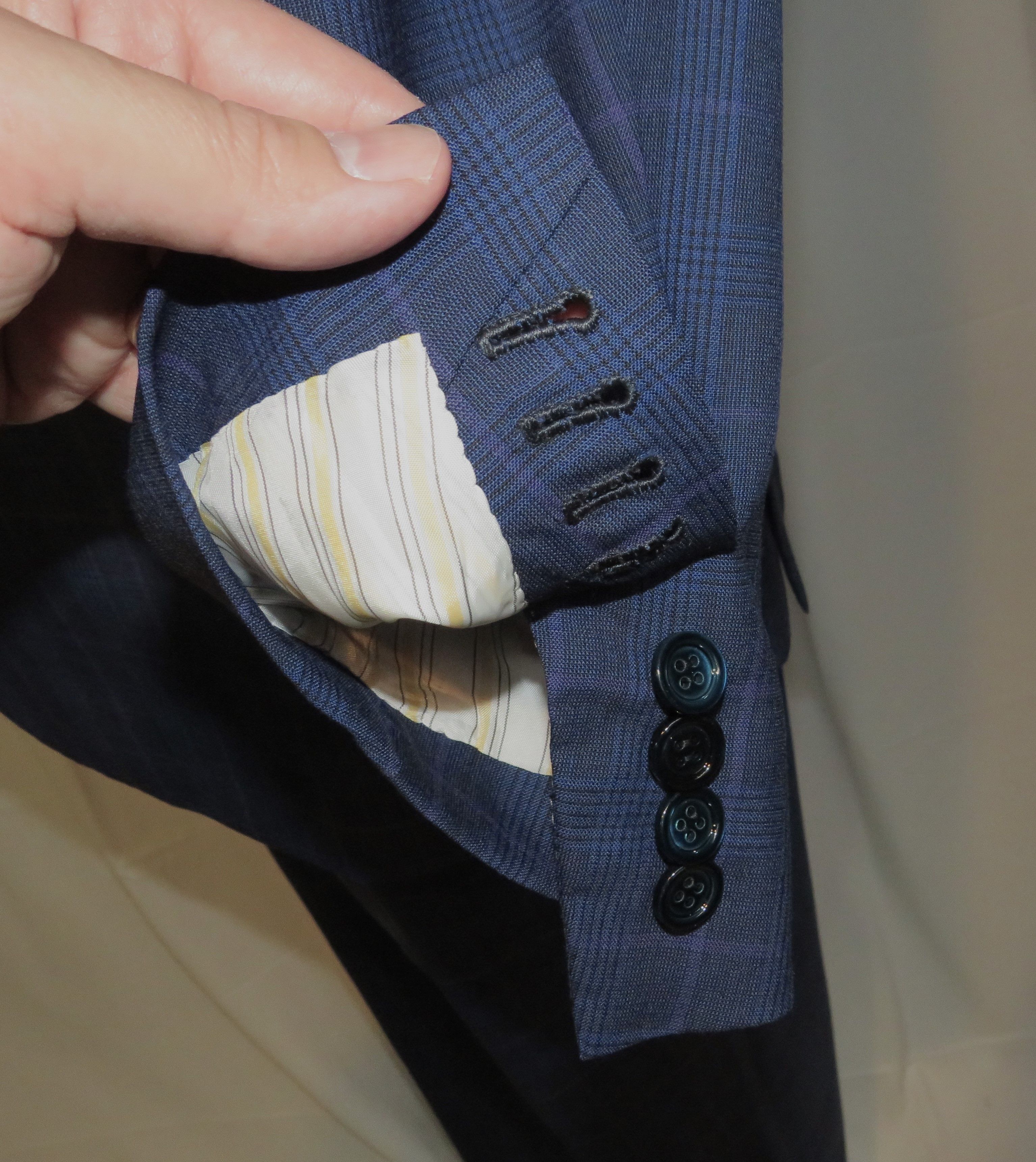 Brioni Brunico Blue Plaid Three Button Suit 44L NWT $11,675 Size 44L - 11 Thumbnail