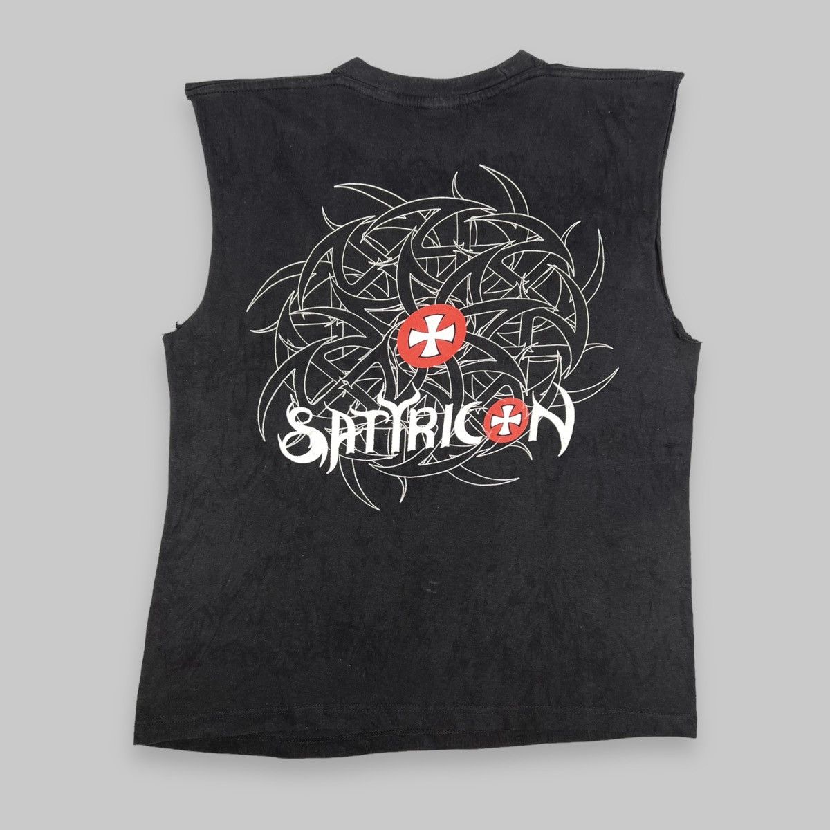 Band Tees Vintage 1999 Satyricon ‘Rebel Extravaganza’ Cut Off T Shirt Size US L / EU 52-54 / 3 - 2 Thumbnail