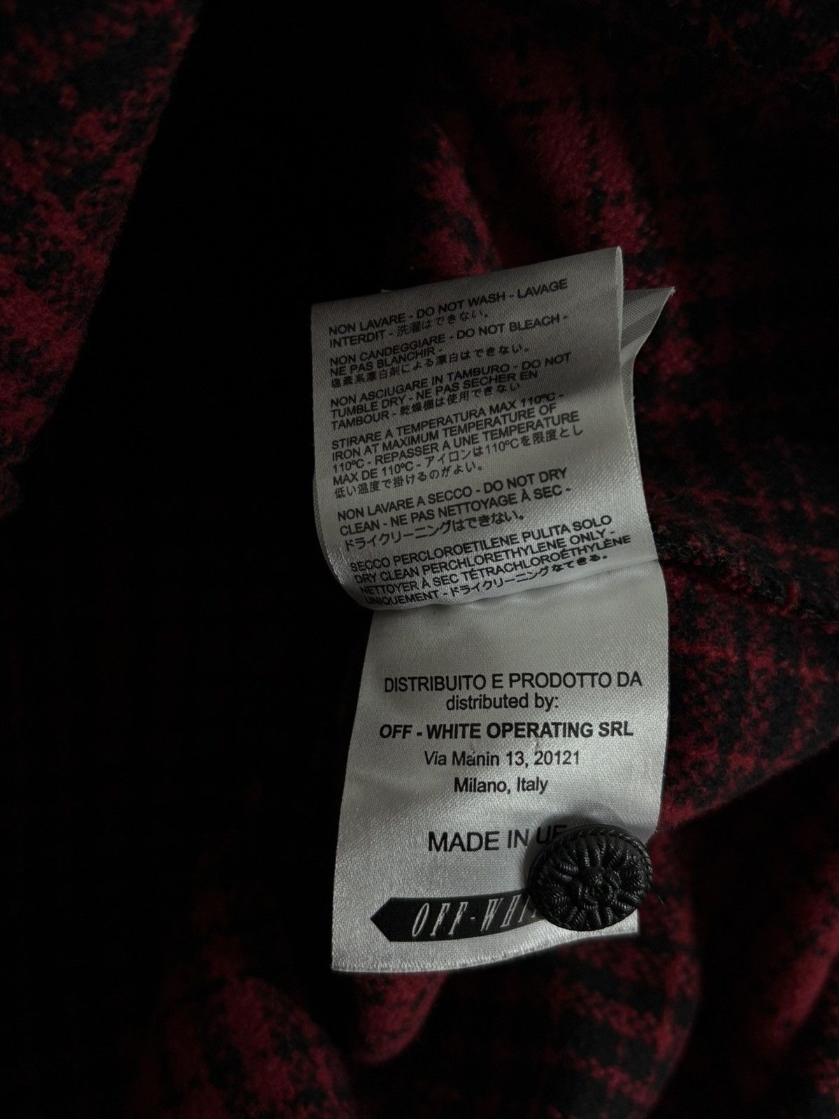 Off-White Off White Tartan Check Flannel Overshirt Jacket Button Up Size US M / EU 48-50 / 2 - 21 Thumbnail