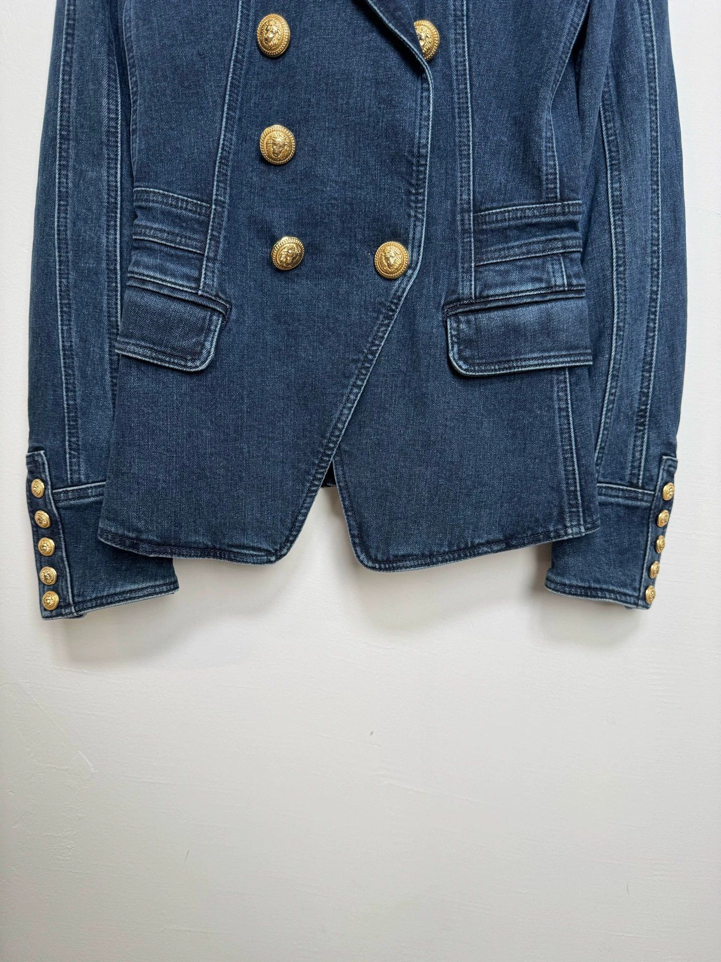Balmain Balmain Denim Gold Button Blazer 36 New Size XS / US 0-2 / IT 36-38 - 4 Thumbnail