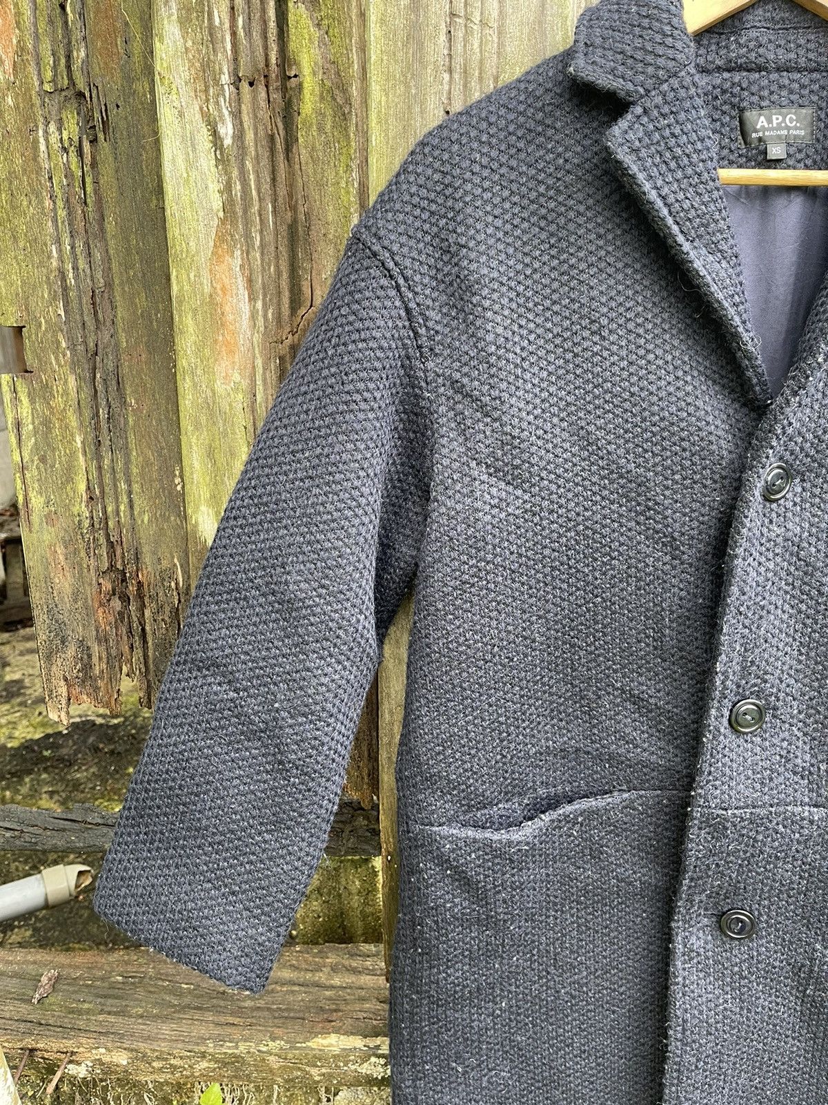 A.P.C. A.P.C. Wool Blend Textured Coat XS Black Size US XS / EU 42 / 0 - 5 Thumbnail