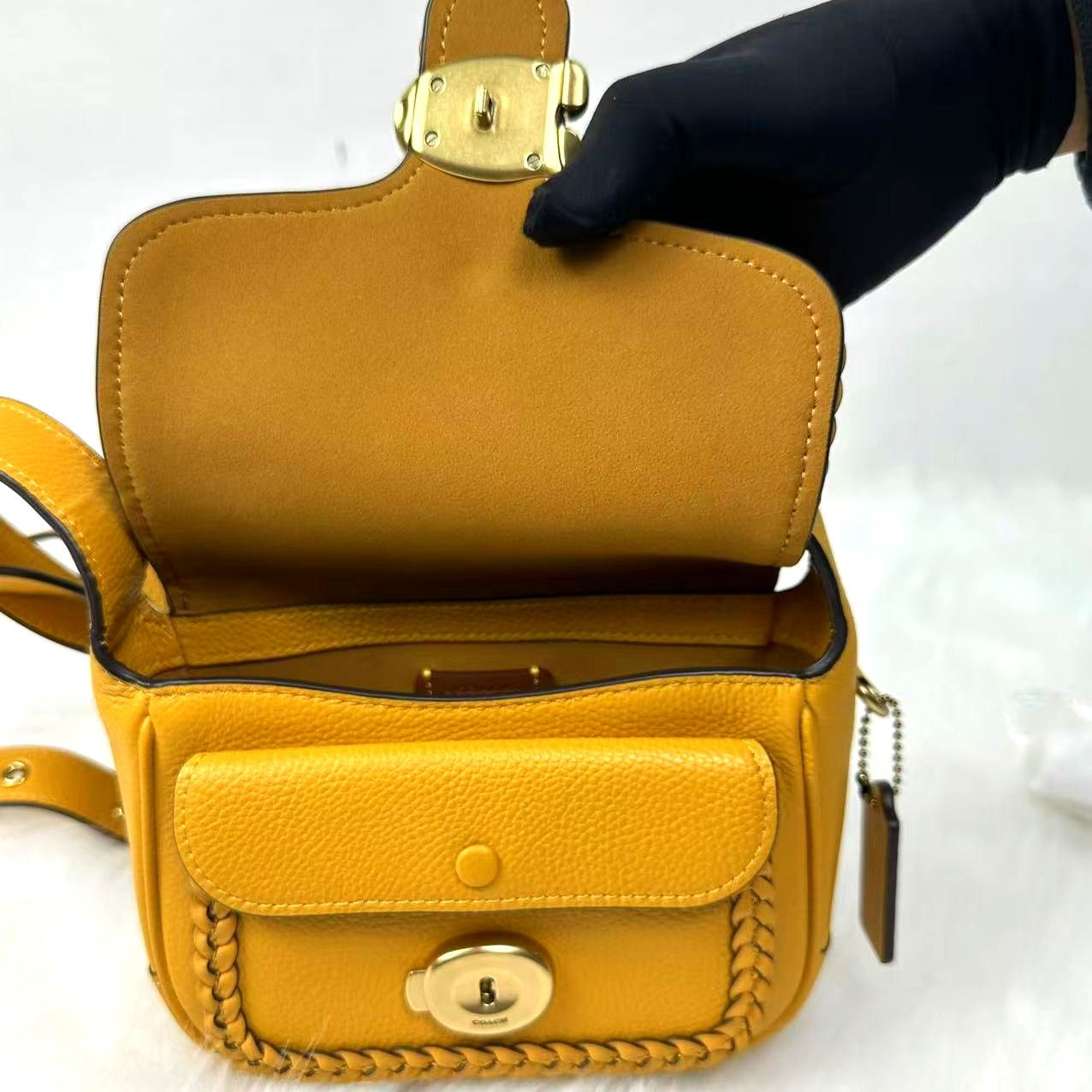 Coach Coach Tabby Leather xbody Messenger 19 Braid Buttercup NWT Size ONE SIZE - 6 Thumbnail