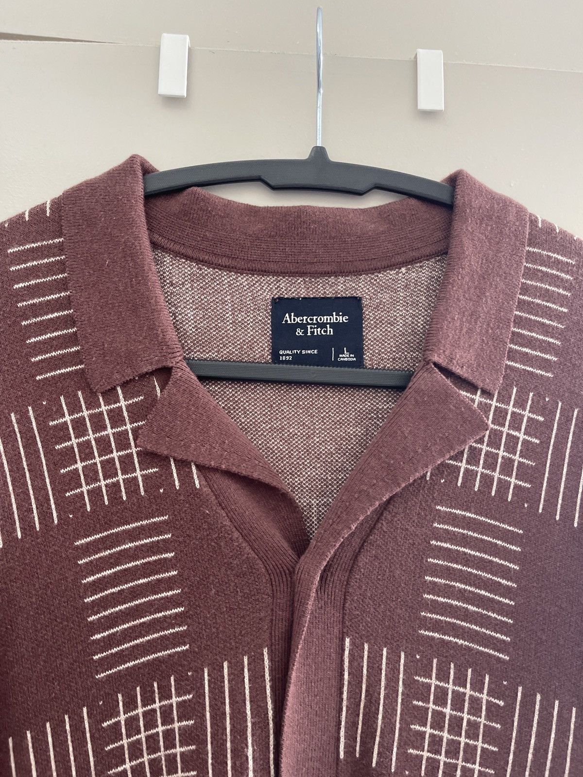 Abercrombie & Fitch A&F Brown Knit Shirt Size US L / EU 52-54 / 3 - 3 Thumbnail