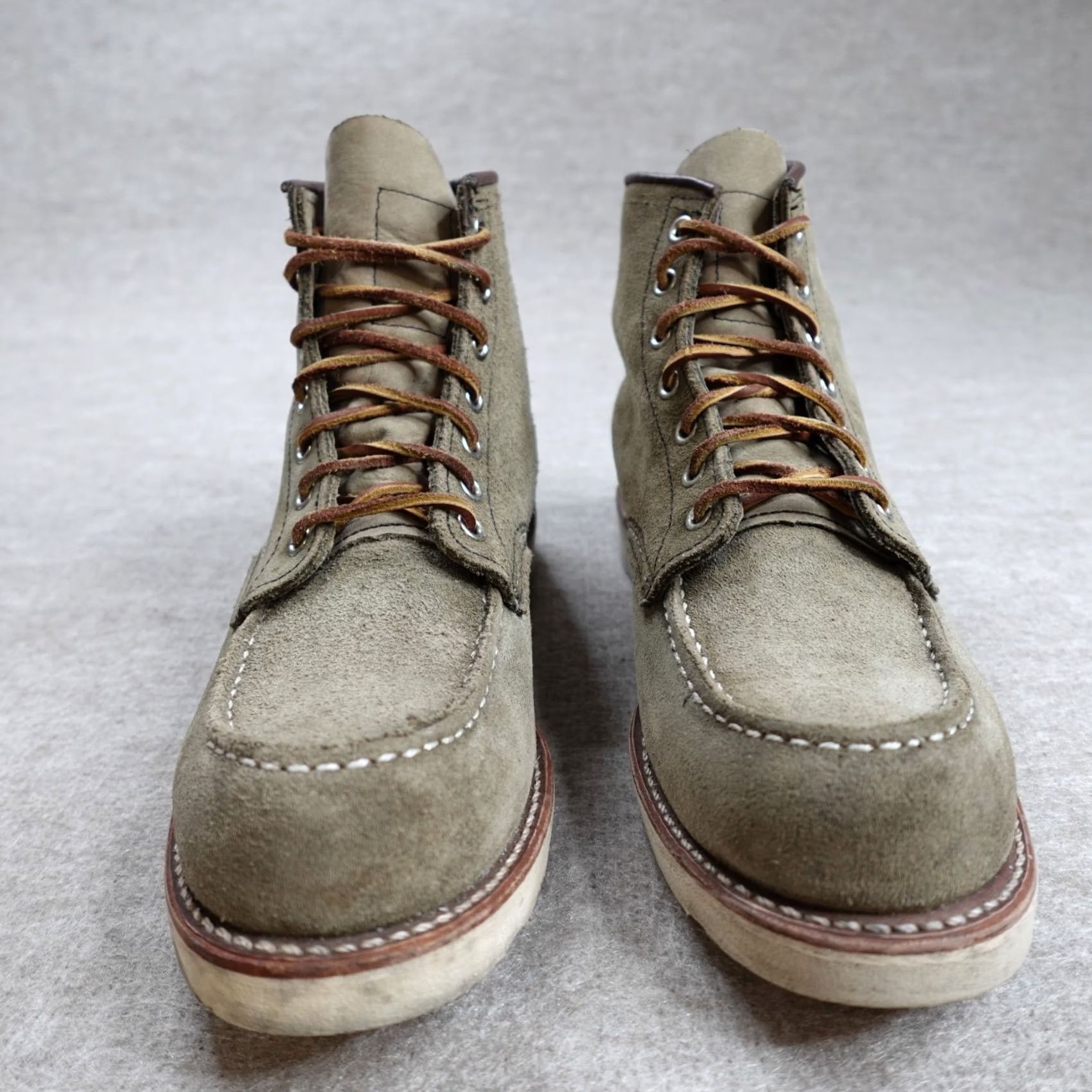 Nigel Cabourn Red Wing Shoes Boots 8.5 Gray Suede Roughout 8139 Nigel Cabourn 2010 Mens Combat Leather Gray Boots Size US 9 / EU 42 - 2 Thumbnail