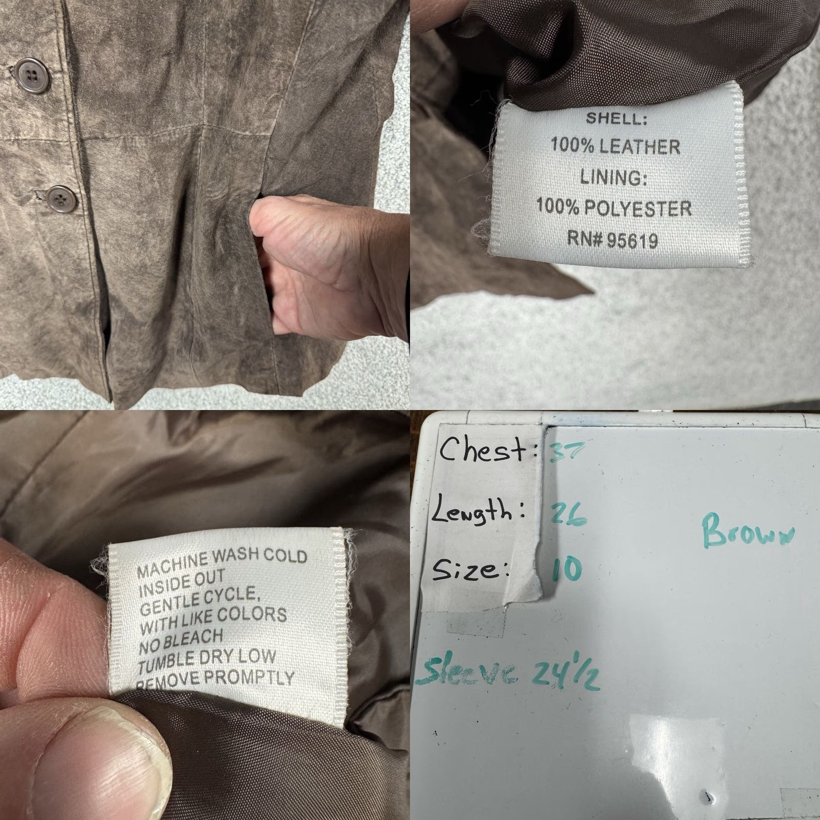 Vintage **Vintage Y2K John Paul Richard Leather Jacket 10 Distressed Brown** User: Vintage Y2K John Paul Richard Leather Jacket 10 Distressed Brown Size L / US 10 / IT 46 - 8 Thumbnail