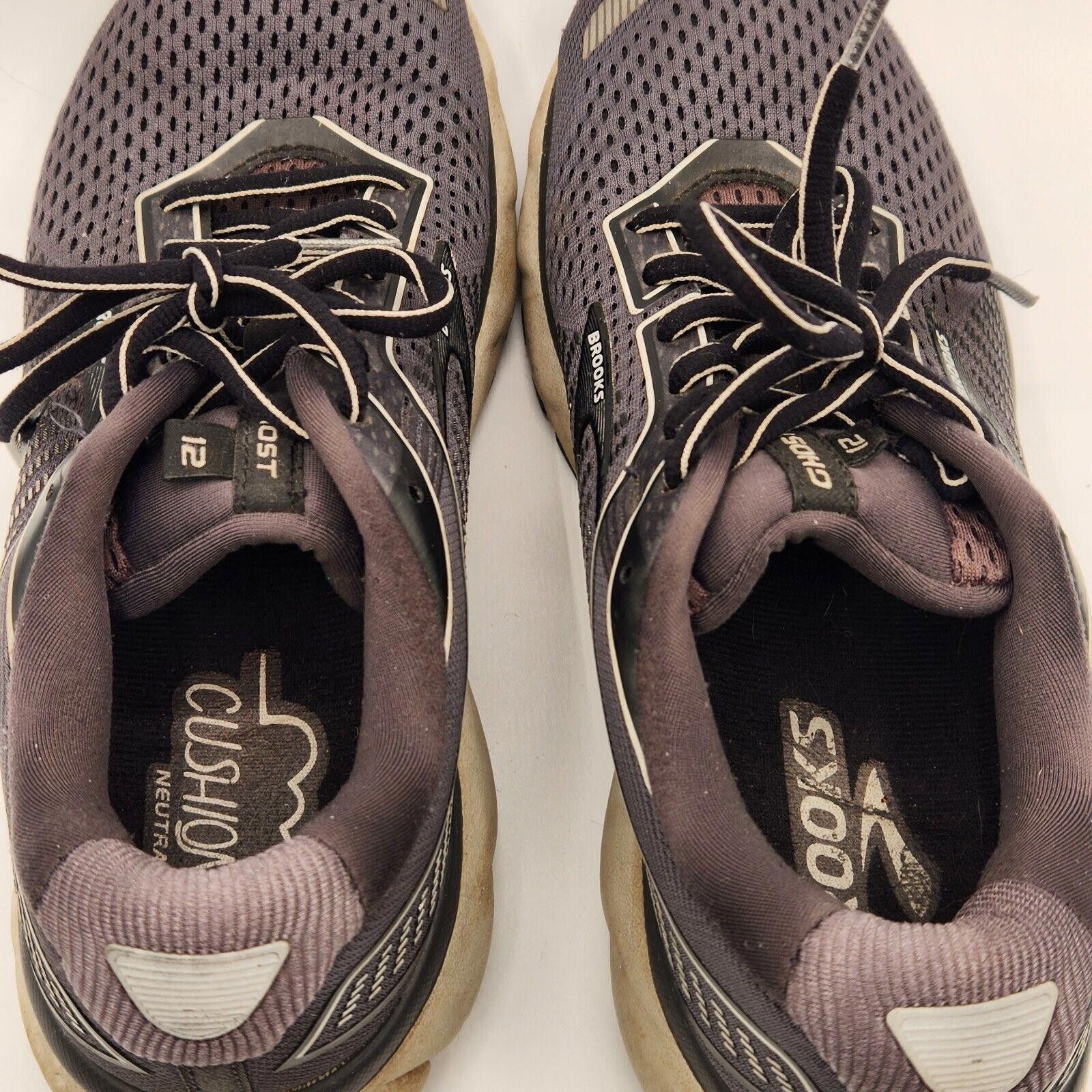 Brooks Womens Brooks Ghost 12 Running Shoes Gray Size 7.5 Size US 7.5 / IT 37.5 - 8 Thumbnail