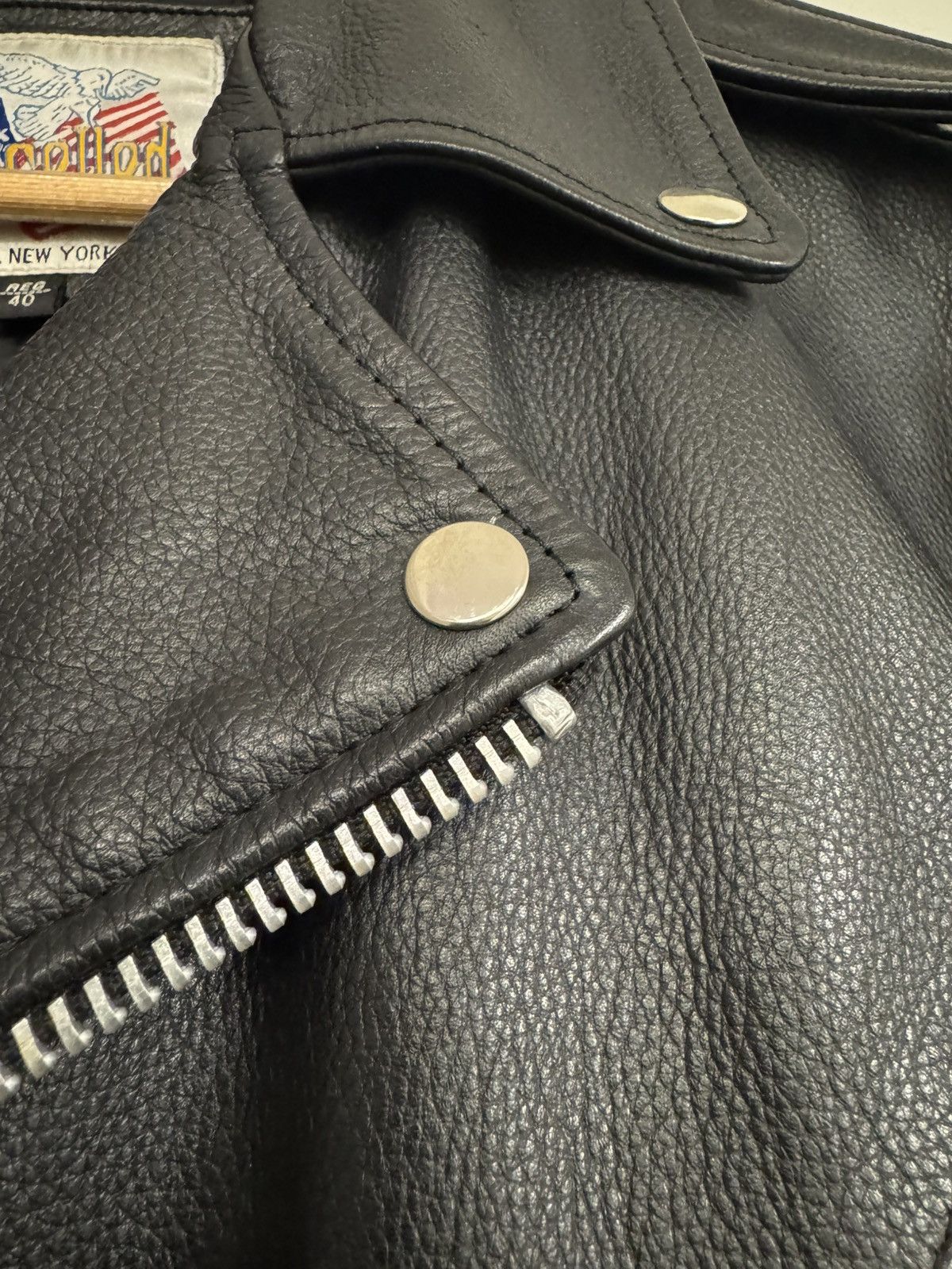 Vintage Excelled Classic Perfecto Leather Motorcycle Jacket Size US XXS / EU 40 - 2 Thumbnail