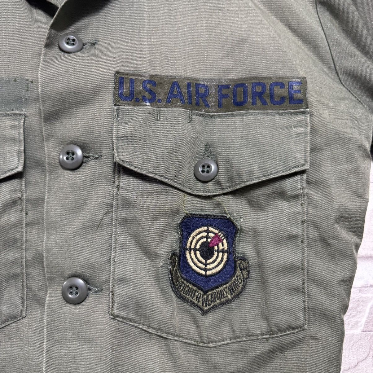 Vintage Vintage OG107 Fatigue Shirt Us Airforce Vietnam War Size US M / EU 48-50 / 2 - 19 Thumbnail