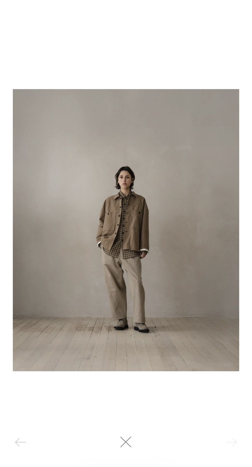 Evan Kinori Field Shirt Two Undyed Organic Cotton Canvas Size US XS / EU 42 / 0 - 8 Thumbnail