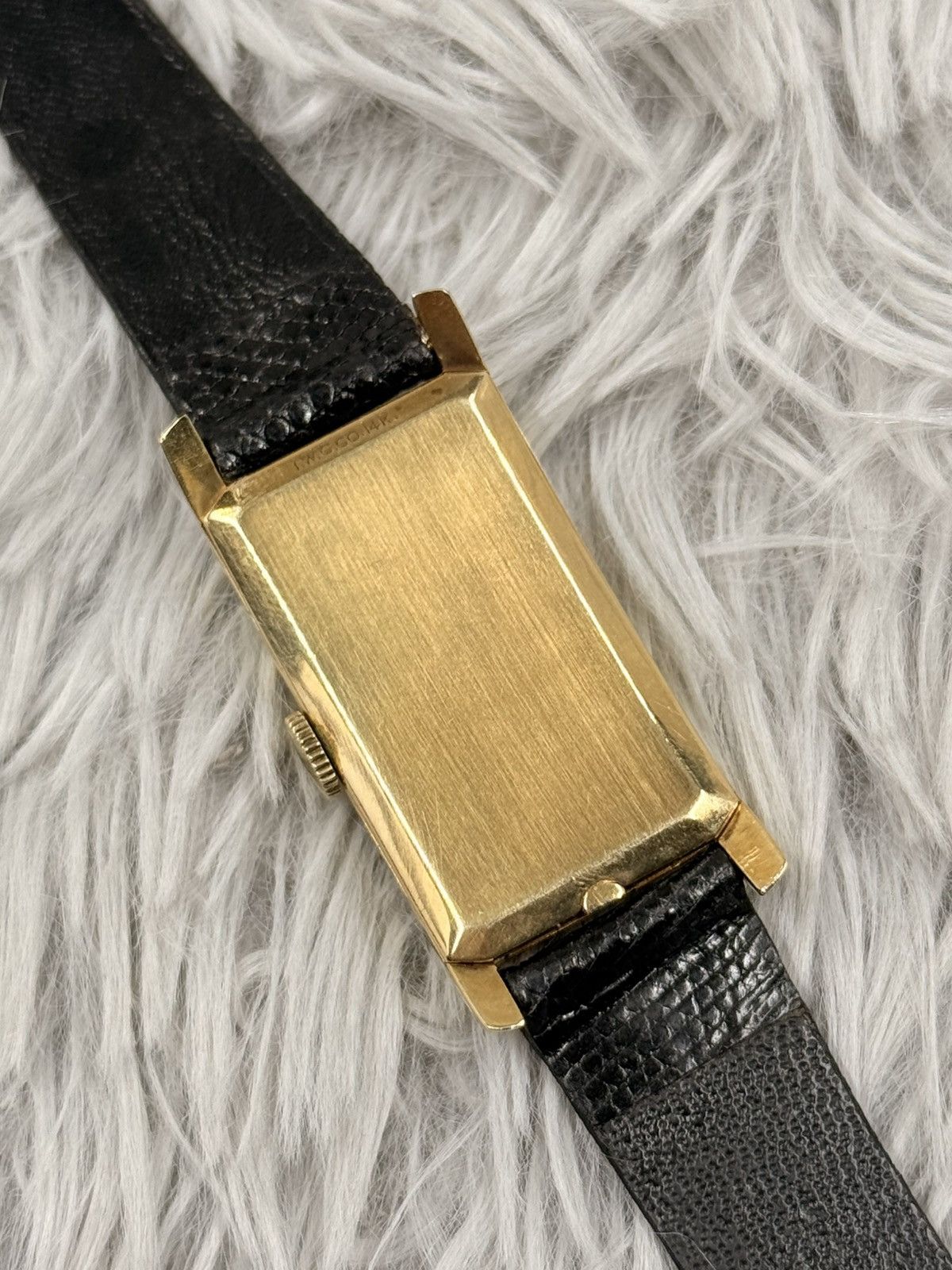 Vintage Vintage ELGIN Tank Manual Swiss Made 14K GOLD Watch Size ONE SIZE - 12 Thumbnail