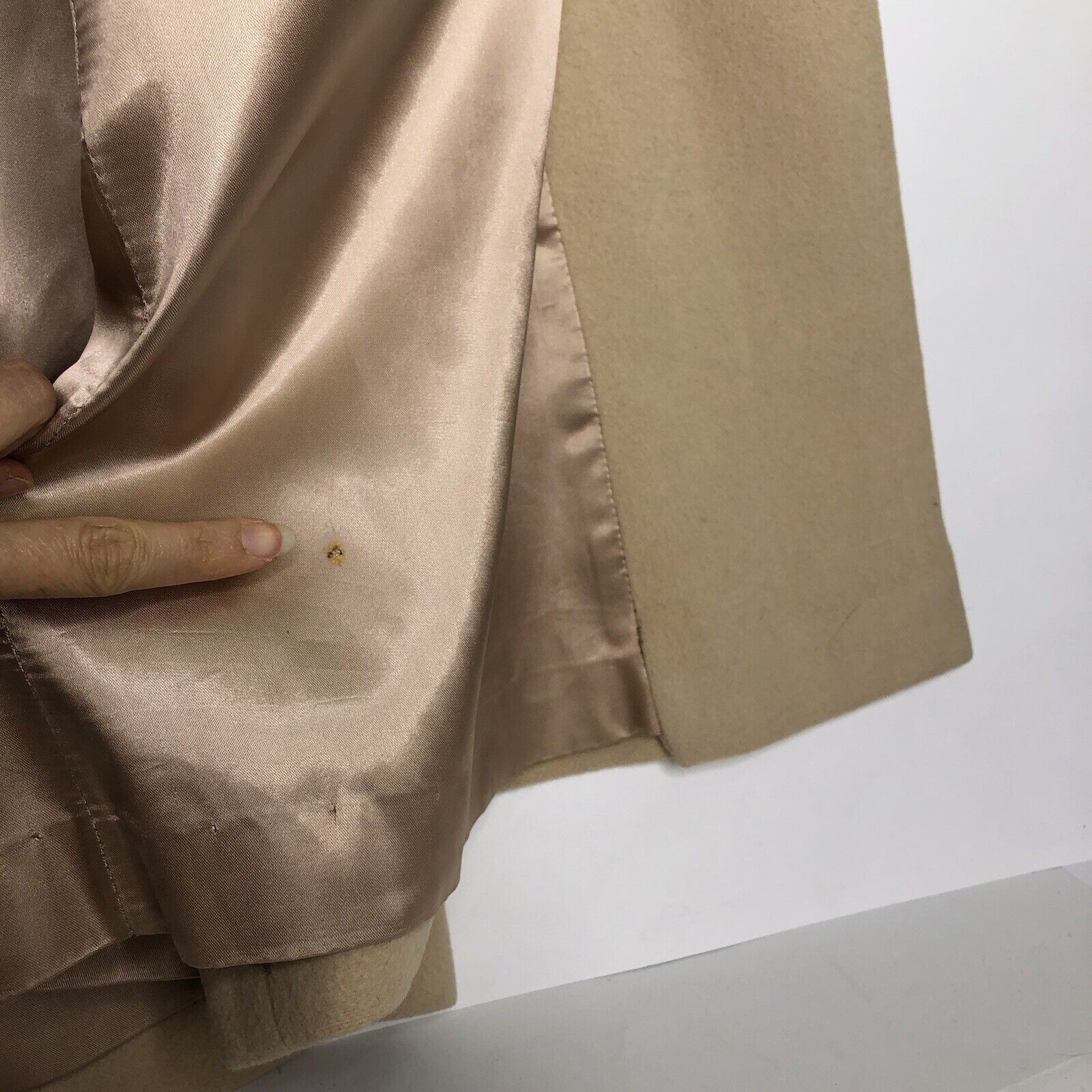 Other Women 80s Tan Long Coat Sz S 100% Cashmere Brown Real ming Size S / US 4 / IT 40 - 22 Thumbnail