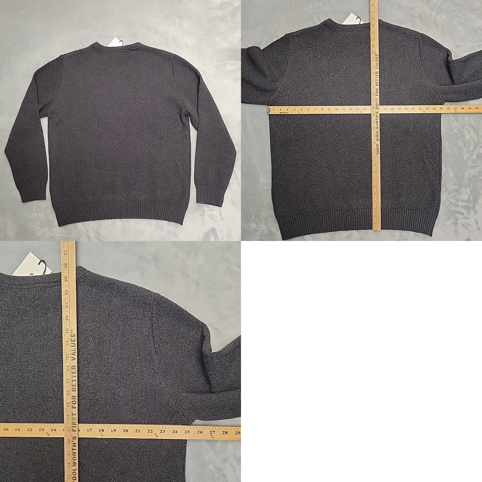 Vintage Anian Sweater Mens 2XL Charcoal Merino Wool Cashmere Blend Cashmino Crewneck NEW Pullover Knit Crew Neck Casual Mens Size US XXL / EU 58 / 5 - 8 Thumbnail