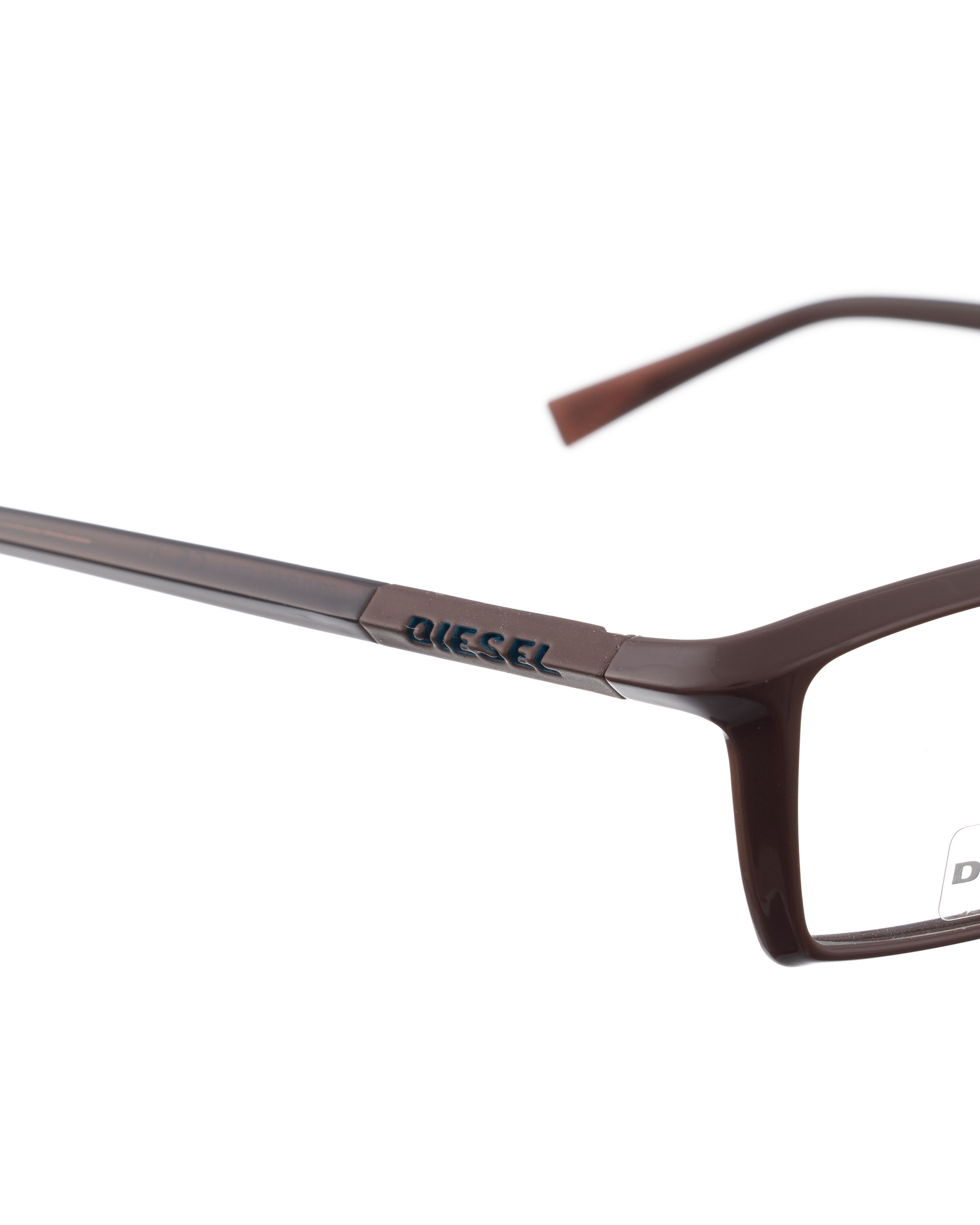 Diesel Diesel 90s Plastic Rectangular Chocolate Brown Glasses Size ONE SIZE - 3 Thumbnail