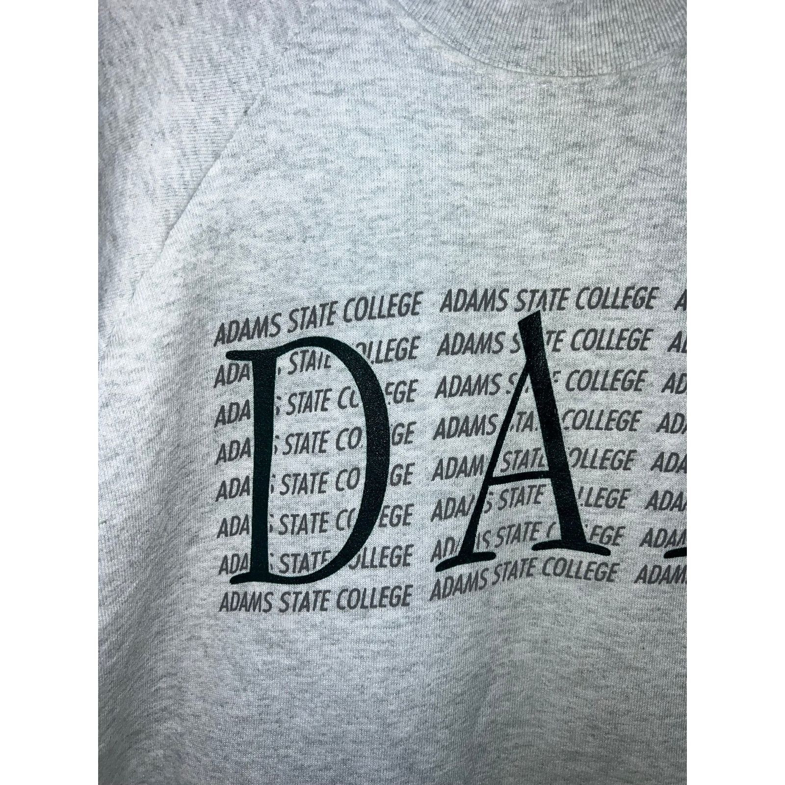 Fruit Of The Loom Vintage Adams State College Sweatshirt Crewneck Dad Gray 2XL Size US XXL / EU 58 / 5 - 3 Thumbnail