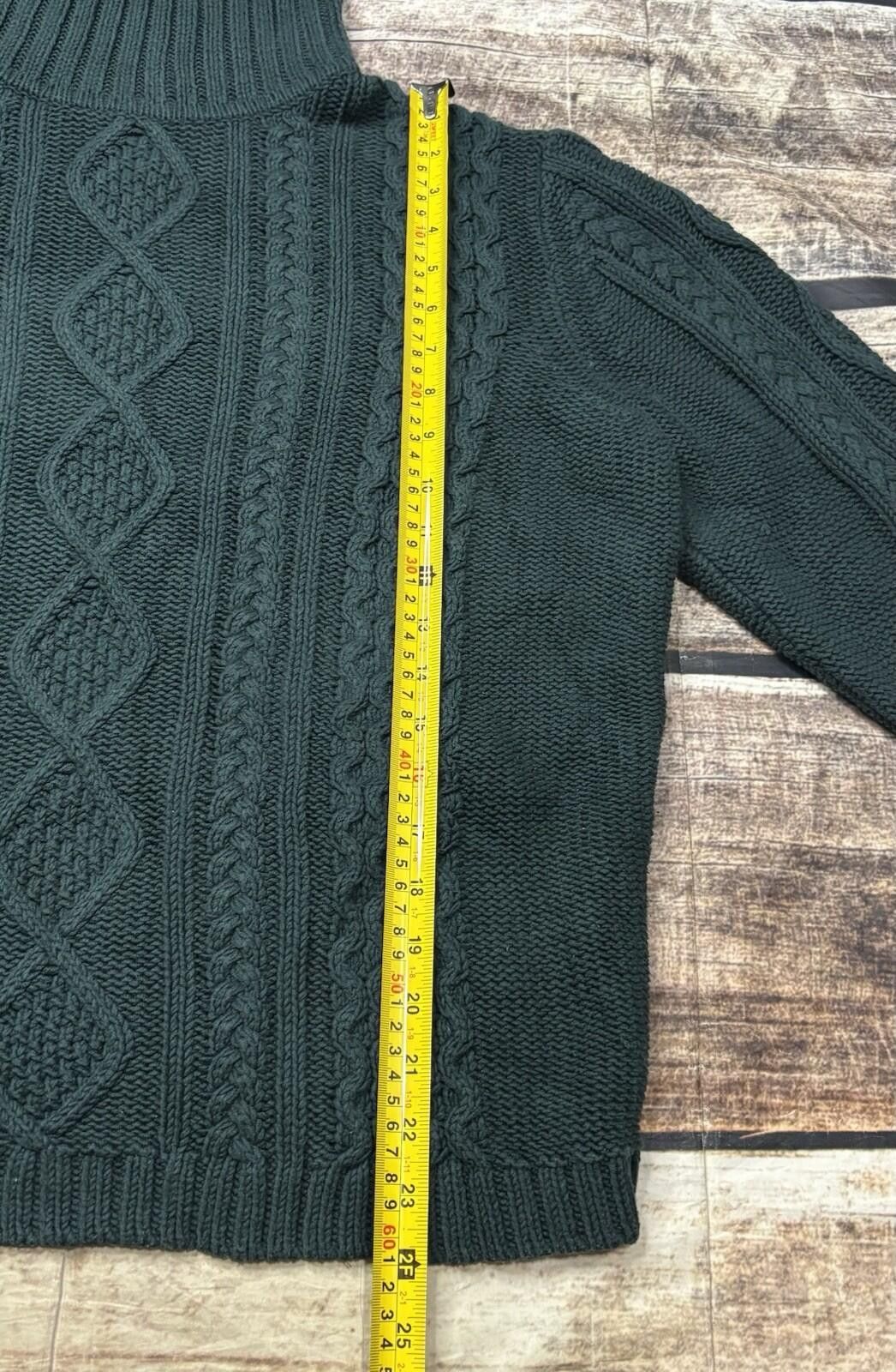 Eddie Bauer VTG Eddie Bauer Sweater Womens 2XL Fisherman Knit Turtleneck Size XXL / US 16-18 / IT 52-54 - 8 Thumbnail