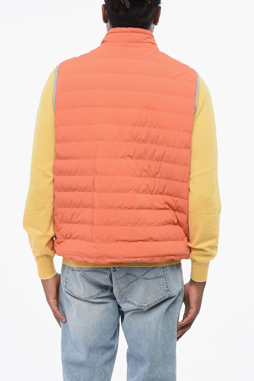 Brunello Cucinelli og1mm0725 Down Vest in Orange Size US XS / EU 42 / 0 - 2 Thumbnail