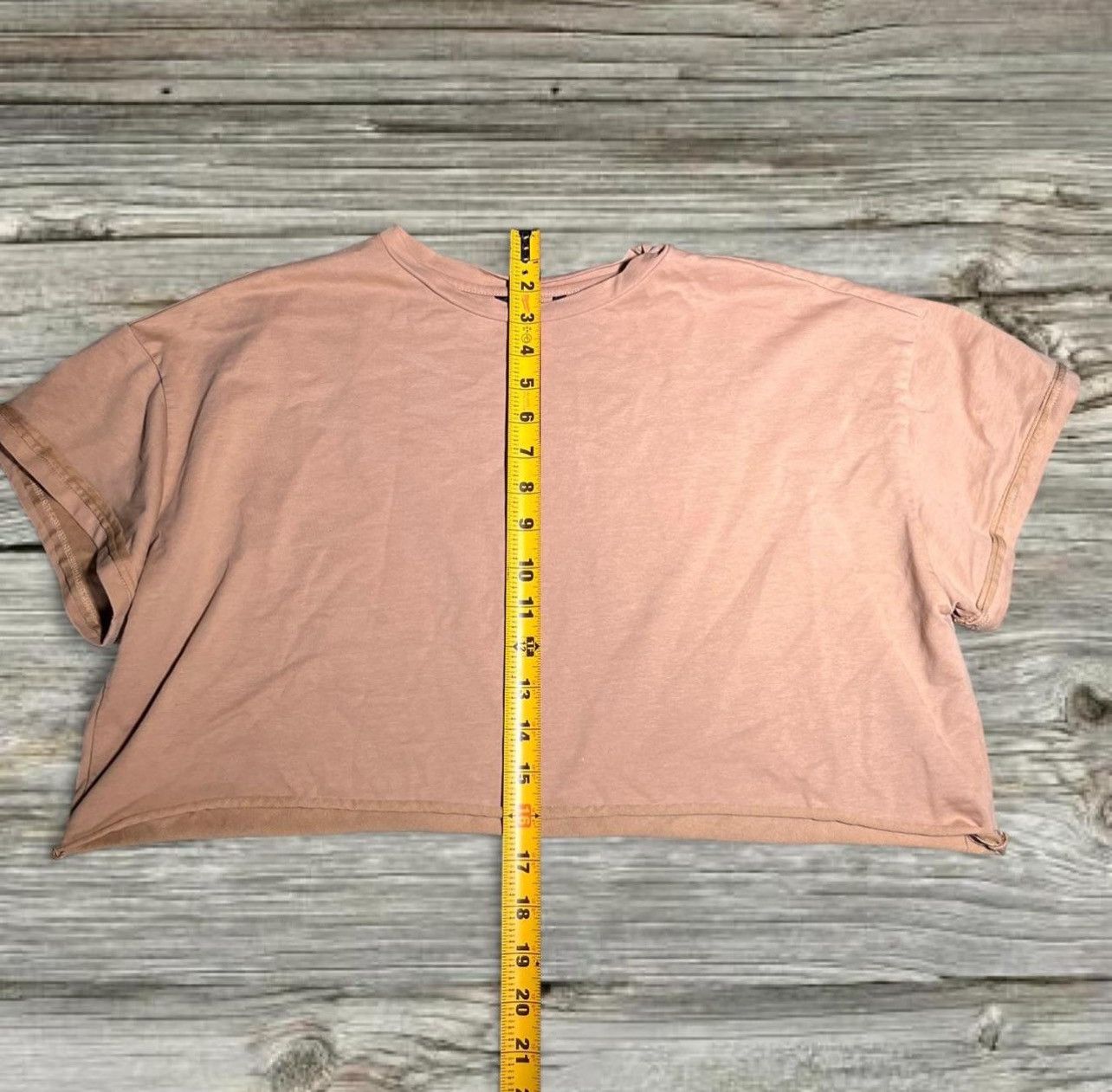 Shein Beige baggy cropped tee Size L / US 10 / IT 46 - 3 Thumbnail