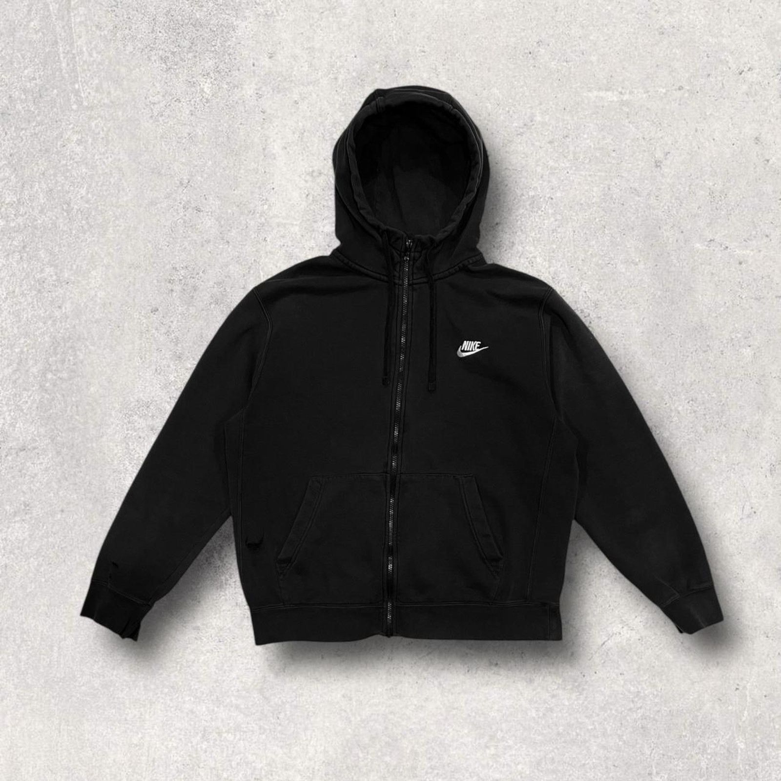 Nike Nike Black Casual Athletic Hooded Full-Zip Jacket Size US L / EU 52-54 / 3 - 1 Thumbnail