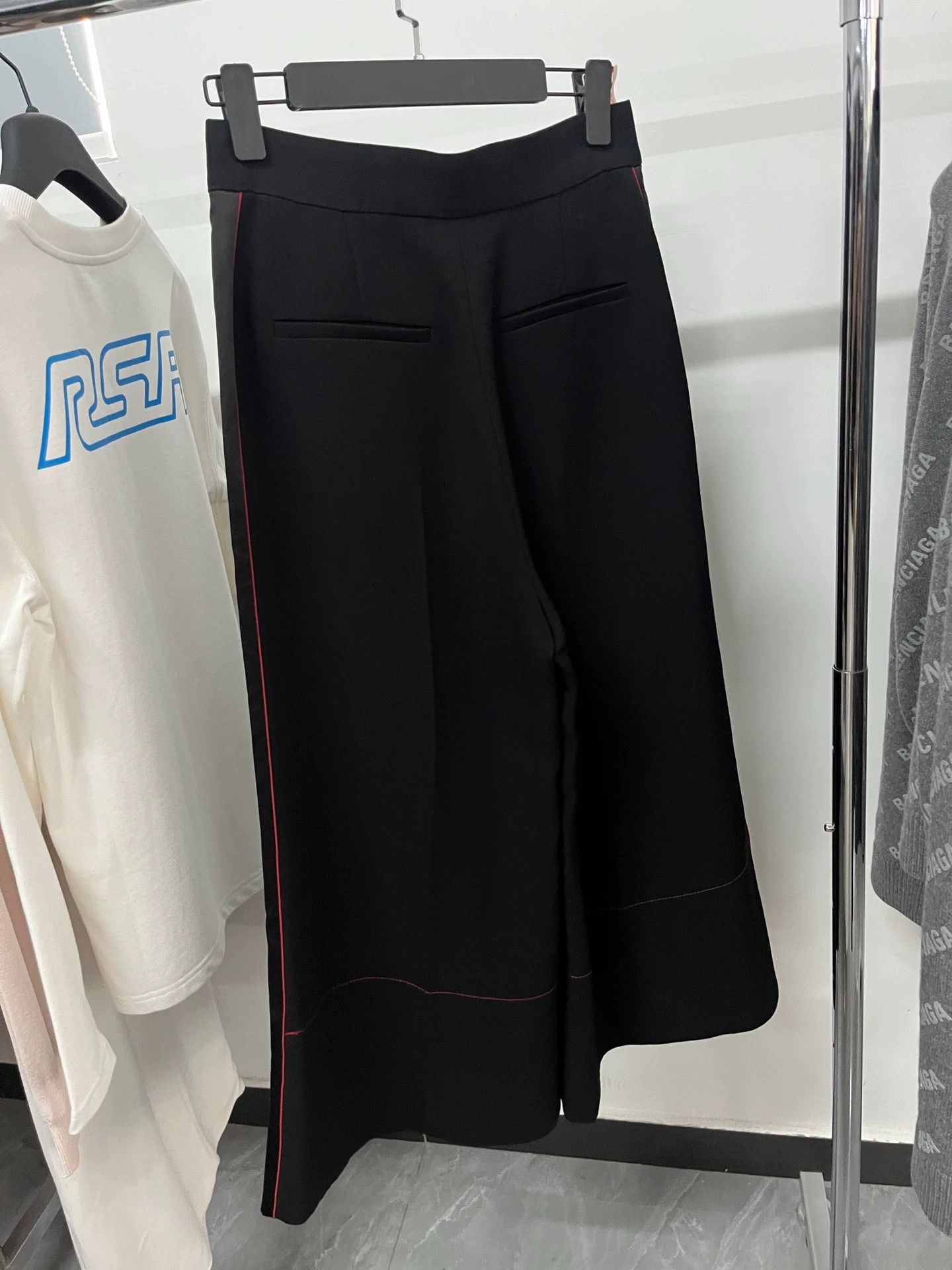 Roksanda Wool High-Waist Wide-Leg Pants Italy 8 in Black, Women's (Size 30) — image 3 of 3