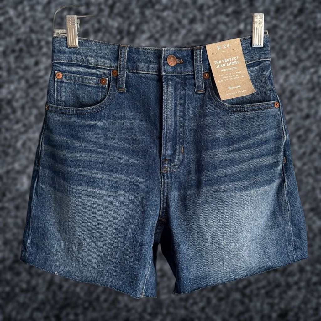 Madewell Madewell The Perfect Long Jean Short Lanewood Wash Size 24 Jeans Vintage No? Skip—Use Non-Vintage Size 42" / US 20 - 1 Thumbnail