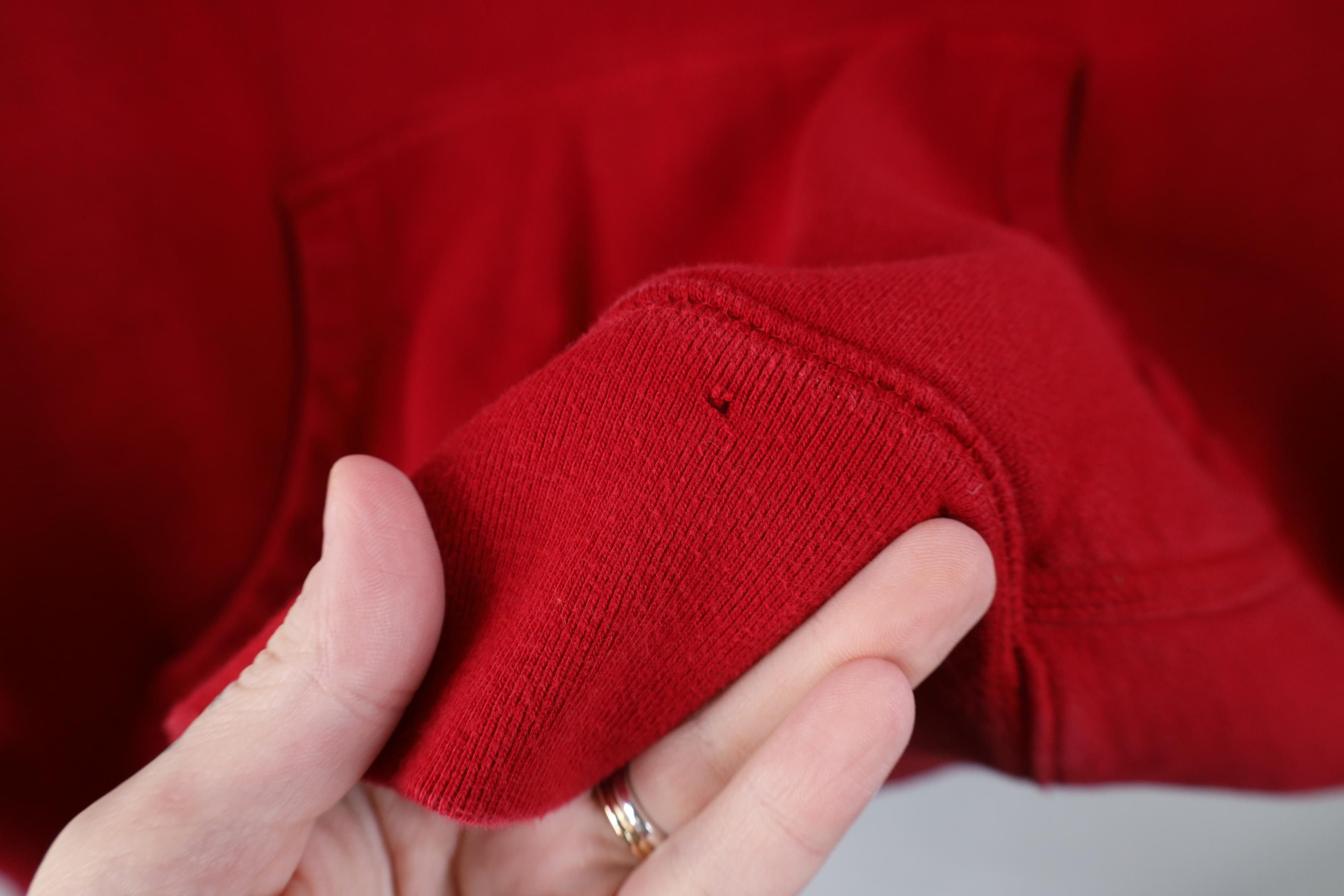 Vintage Vintage 90s Streetwear Heavyweight Hoodie Sweatshirt Red Size US XXL / EU 58 / 5 - 7 Thumbnail