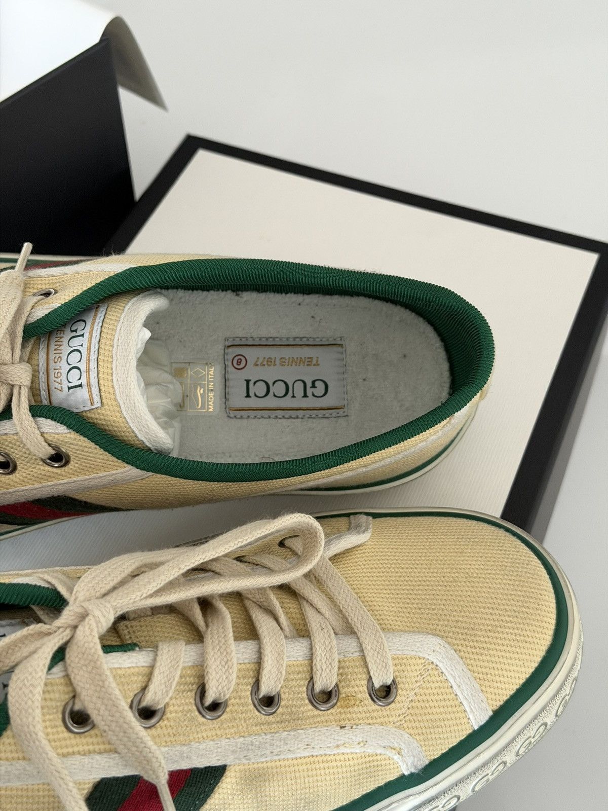 Gucci GUCCI Tennis 1977 distressed GG Canvas Web Mens Size 8 Size US 8 / EU 41 - 13 Thumbnail
