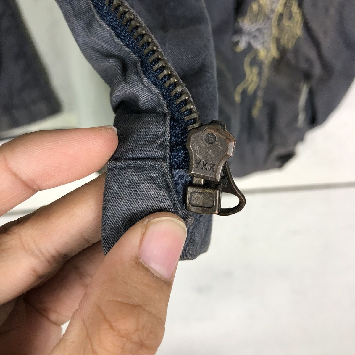 Japanese Brand 🔥VINTAGE DOUBLE BH RUSTY SUKAJAN JACKET JAPAN YOKOSUKA Size US L / EU 52-54 / 3 - 19 Thumbnail