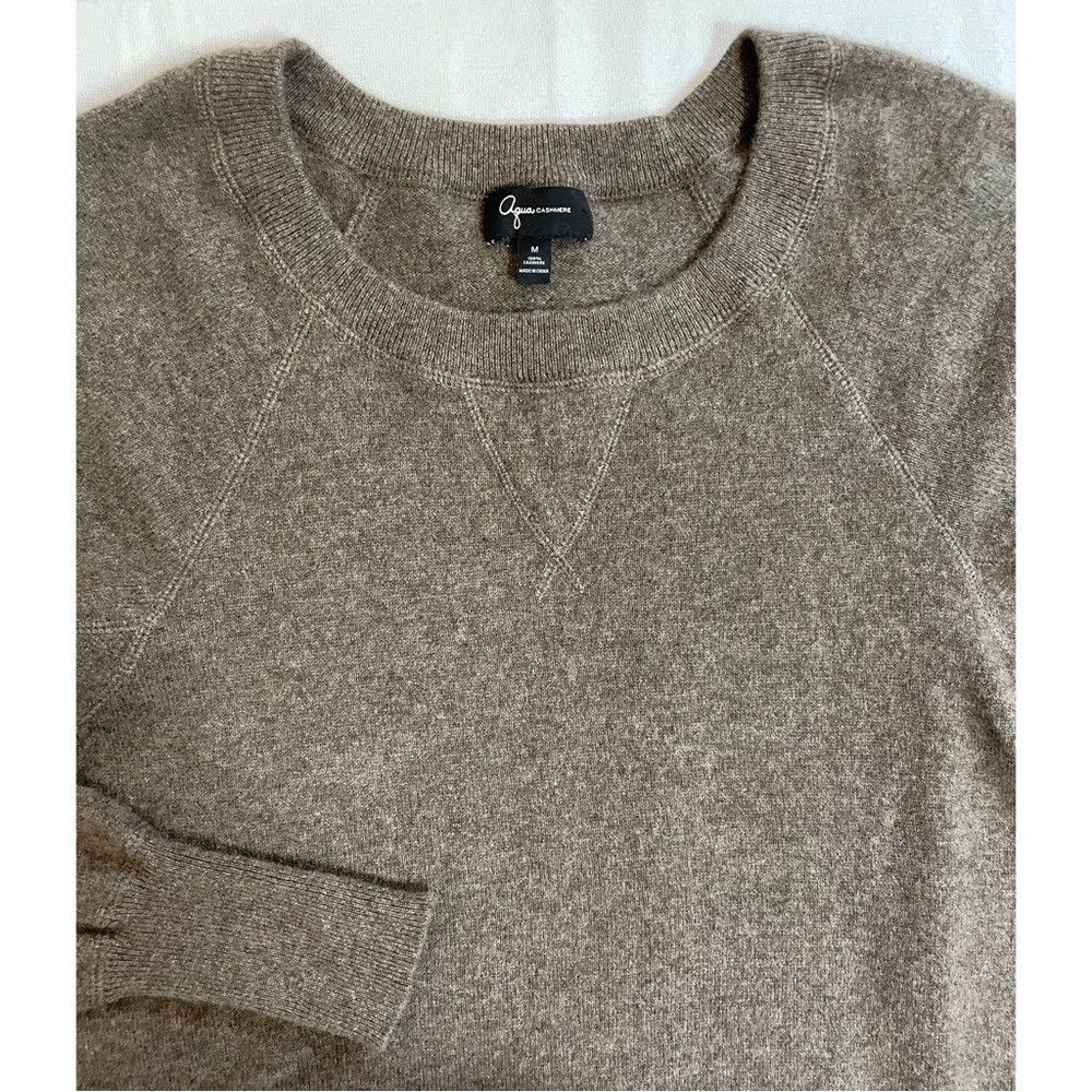 AQUA Aqua Cashmere Brown Long Sleeve Sweater Mini Dress Size M Size M / US 6-8 / IT 42-44 - 9 Thumbnail