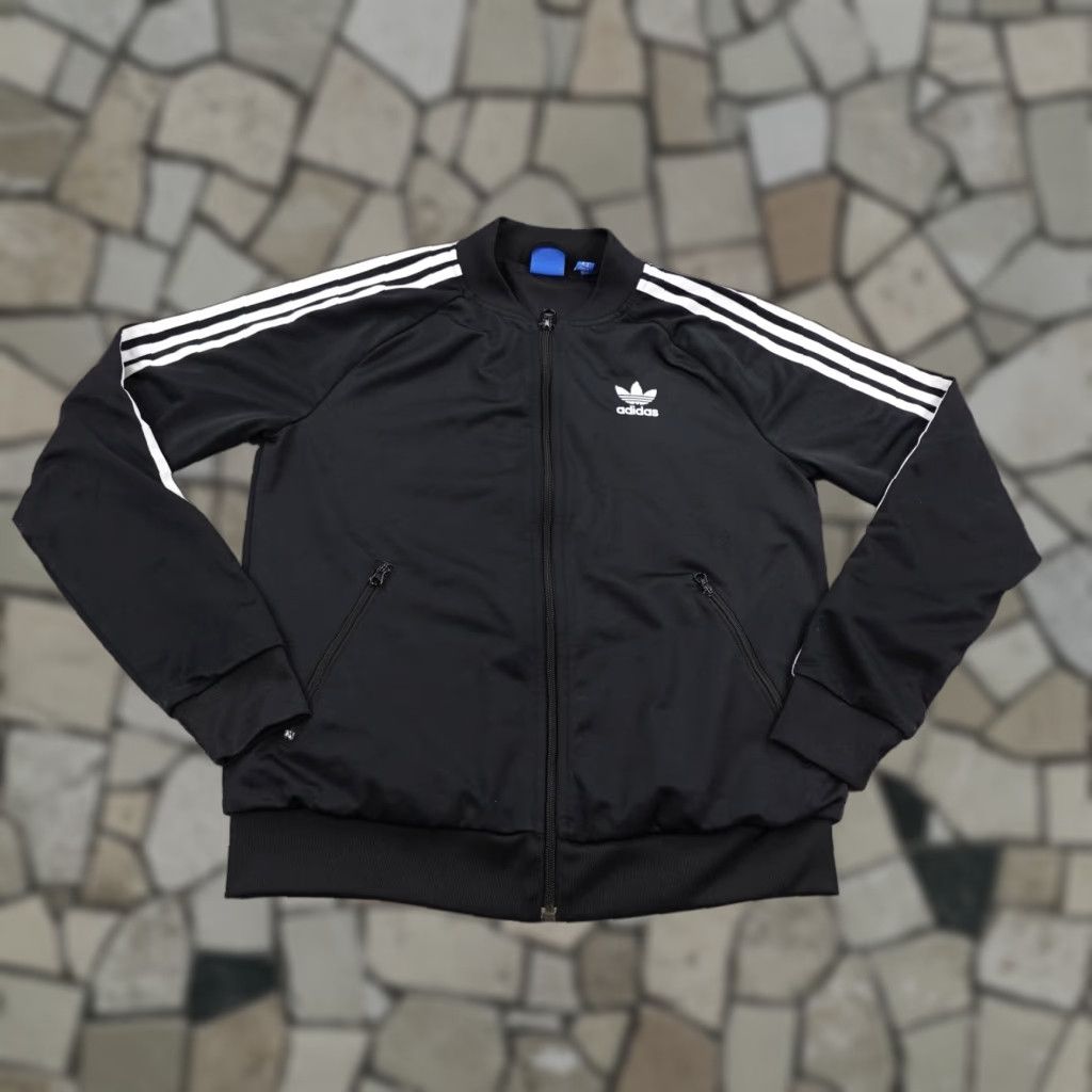 Adidas Adidas Jacket Womens Medium Black White Trefoil Firebird Track Coat Full Zip Up Size M / US 6-8 / IT 42-44 - 1 Thumbnail
