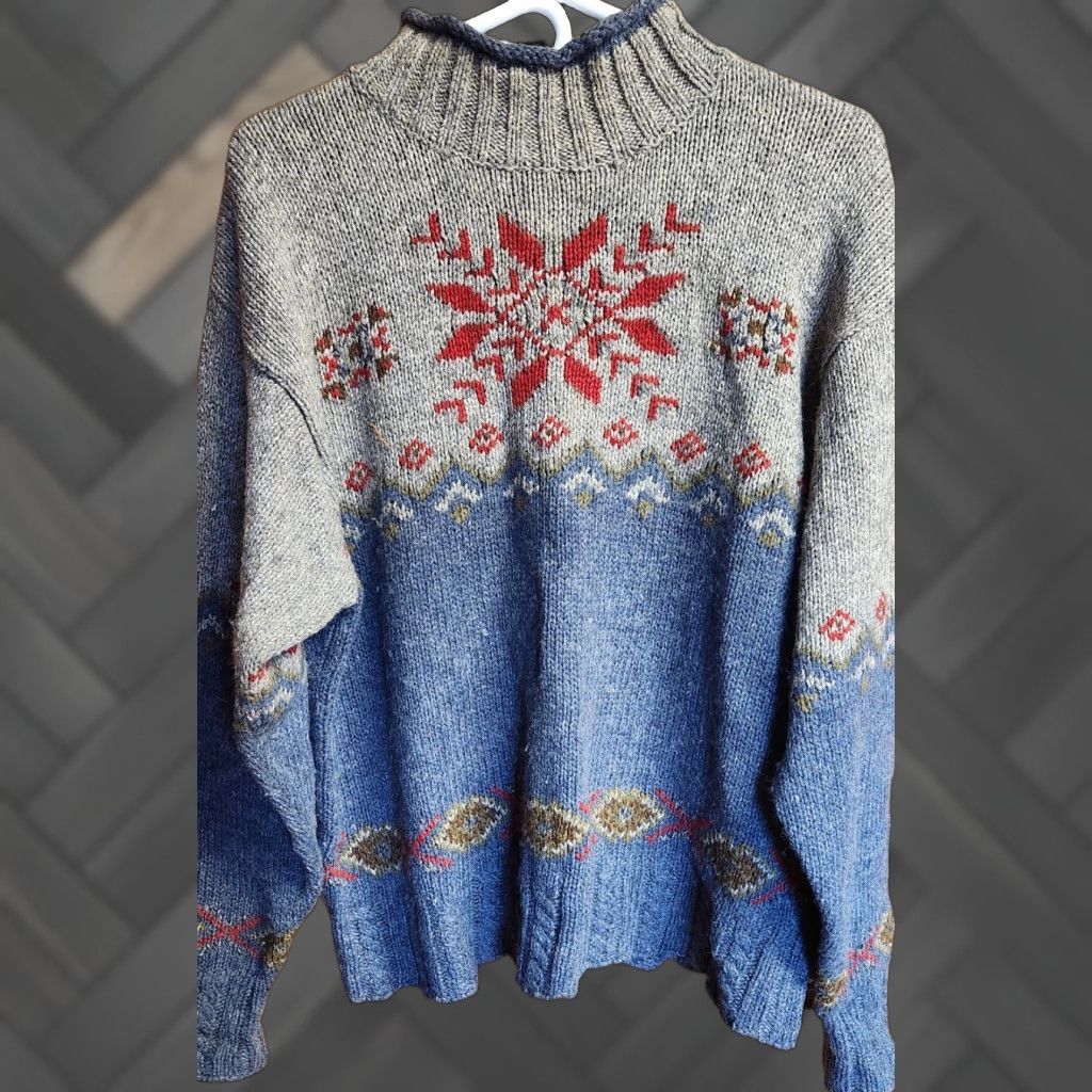 Vintage VINTAGE St Johns Bay Sweater Women XL Mock Neck Pullover Southwestern Woll Blend Size XL / US 12-14 / IT 48-50 - 1 Thumbnail