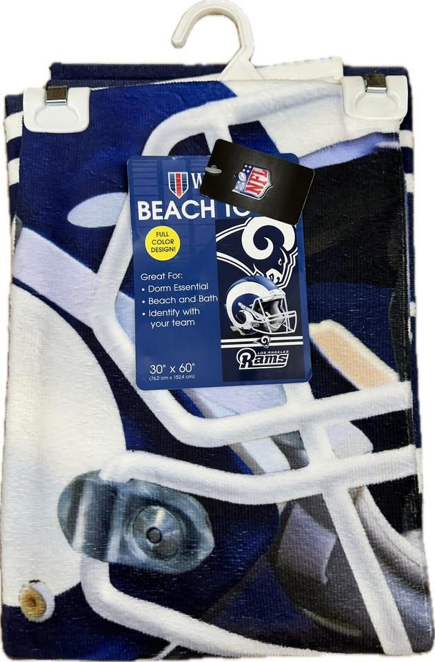 Designer Los Angeles Rams Beach Towel Size ONE SIZE - 2 Thumbnail