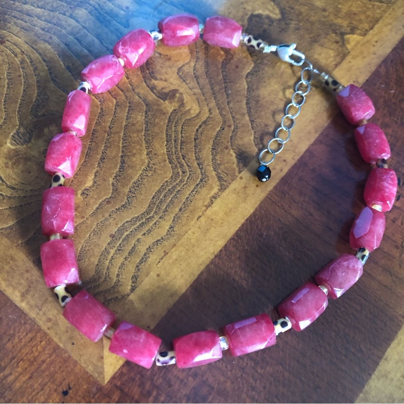 Handmade Fire and Ice crackle quartz faceted stone 925 necklace Size ONE SIZE - 2 Thumbnail