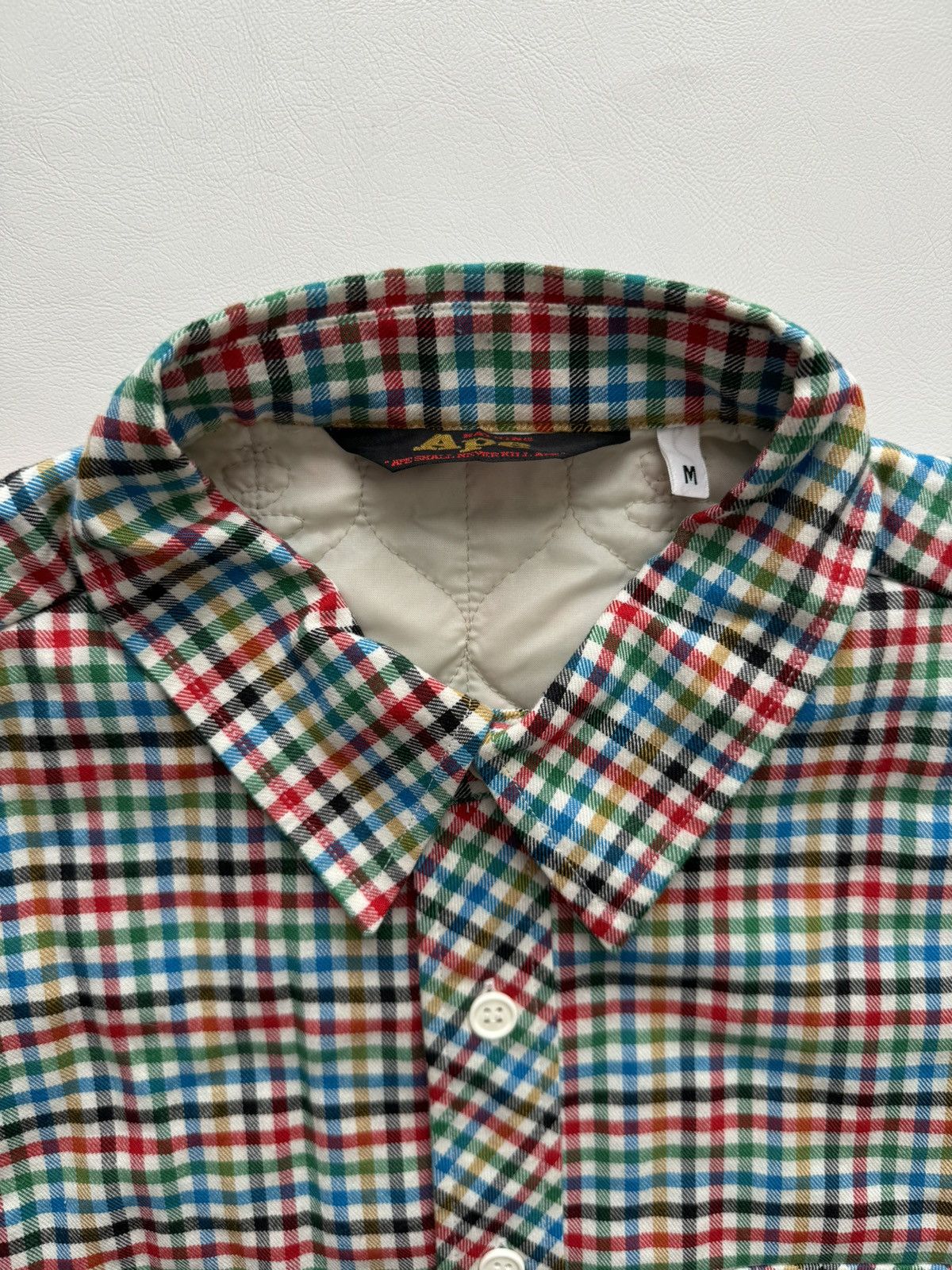 Bape 00’s Quilted Flannel Plaid Button Up Size US M / EU 48-50 / 2 - 5 Thumbnail