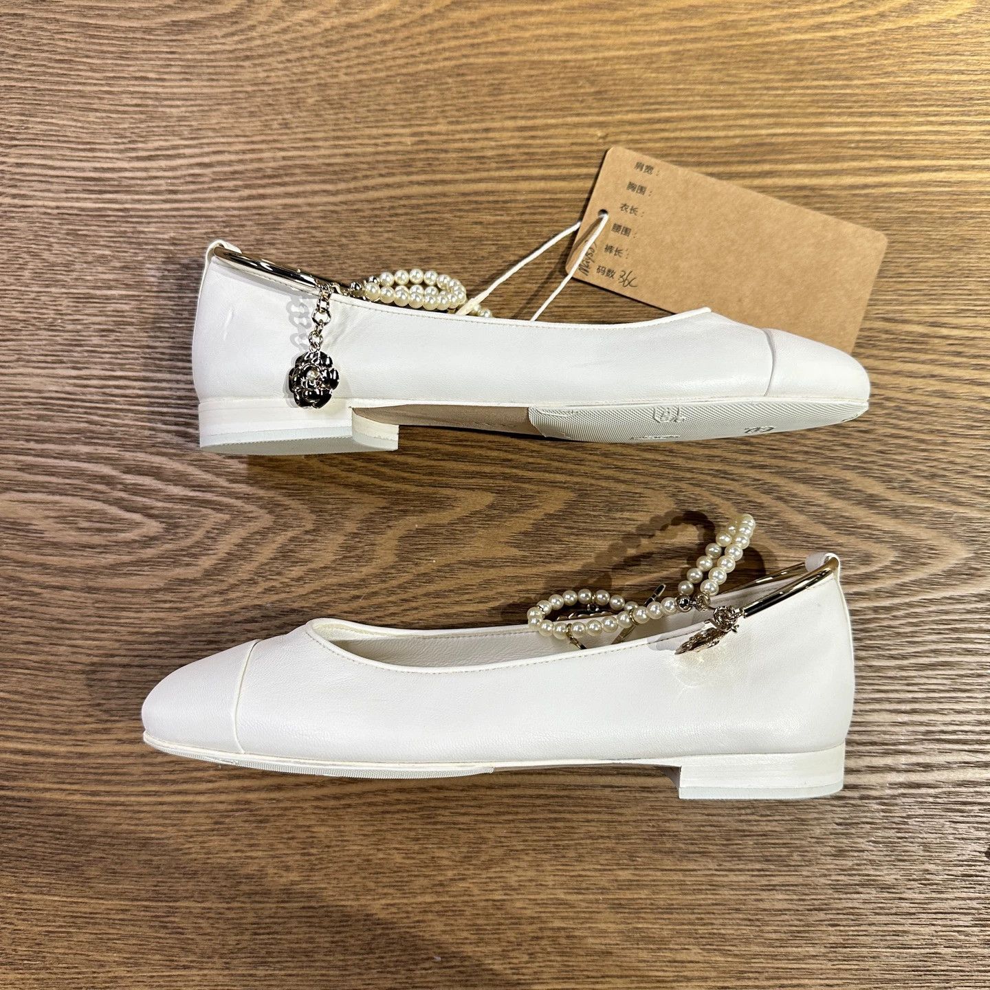 Chanel Chanel may883 Pearl Logo Pendant Pumps 36C Size US 5.5 / IT 35.5 - 3 Thumbnail