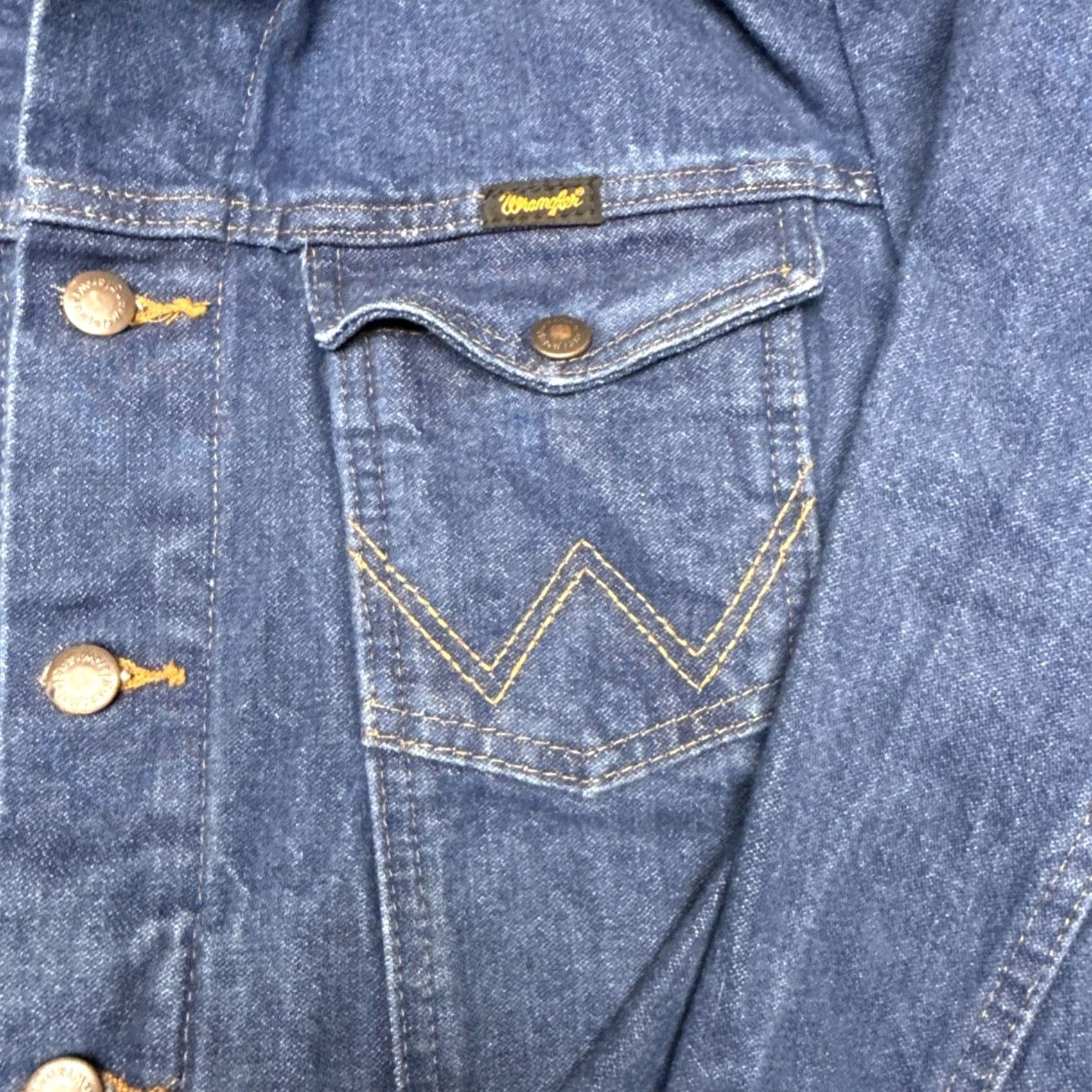 Wrangler Wrangler Western Denim Jacket Mens Size Small Button Blue Embroidered Cowboy 20x24 Regular Biker Style Jacket Size US S / EU 44-46 / 1 - 2 Thumbnail