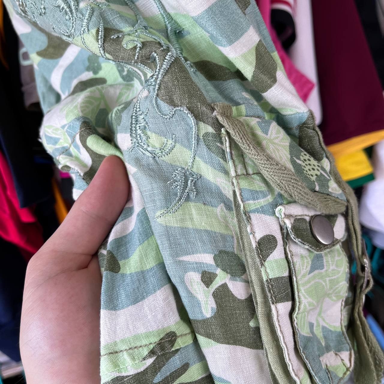 Vintage Y2K Military Camo Cargo Pants Solid Print Japanese Style Size 31" - 8 Thumbnail
