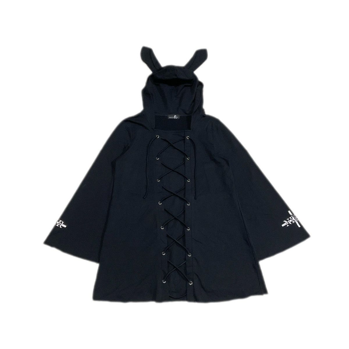 Beauty Beast 🔥Sick Y2K Nier Laces Up Bunny Hoodie Harajuku Punk Size US M / EU 48-50 / 2 - 1 Thumbnail