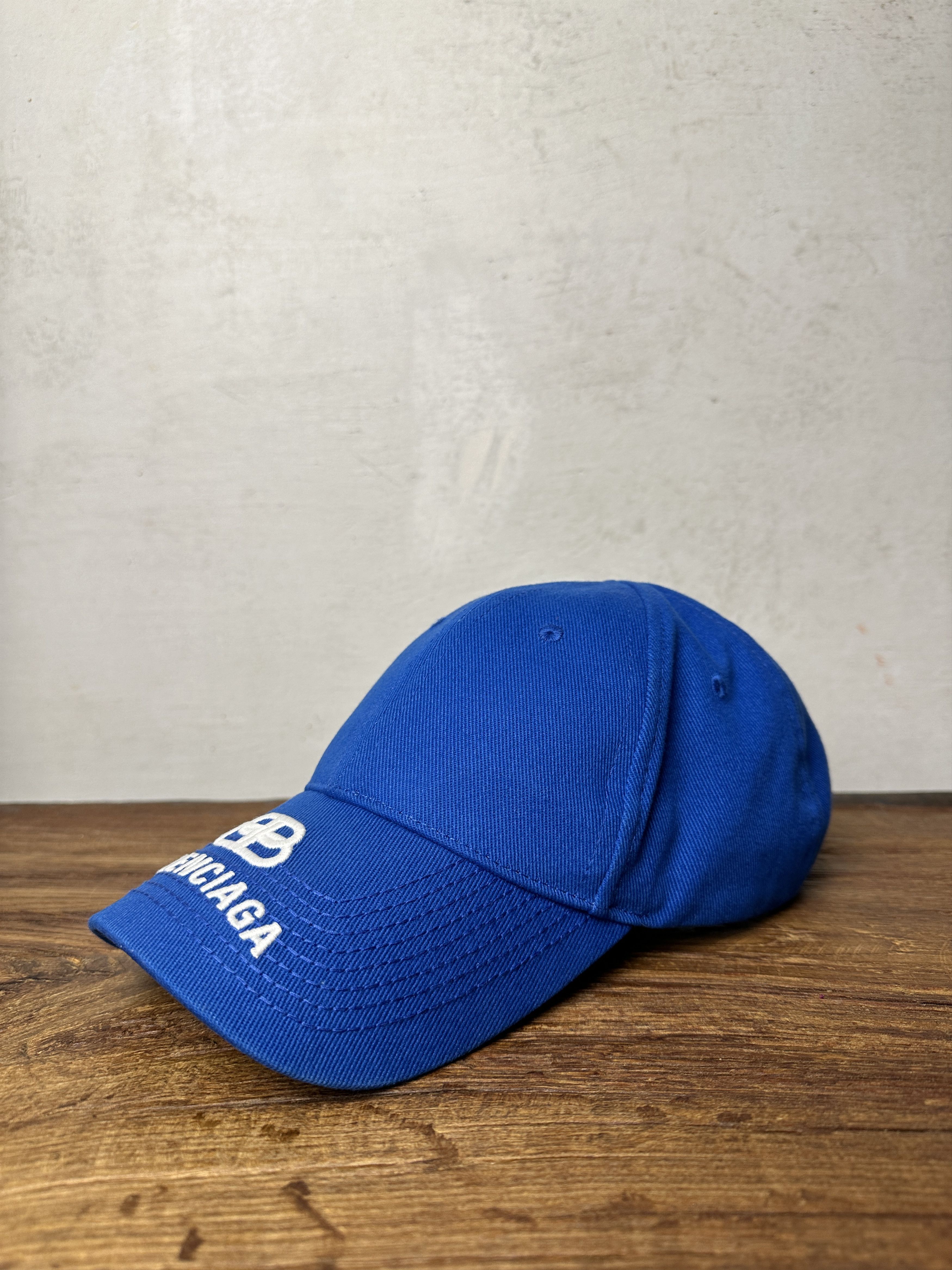 Balenciaga Balenciaga Embroidered Blue Logo Cap Size ONE SIZE - 3 Thumbnail