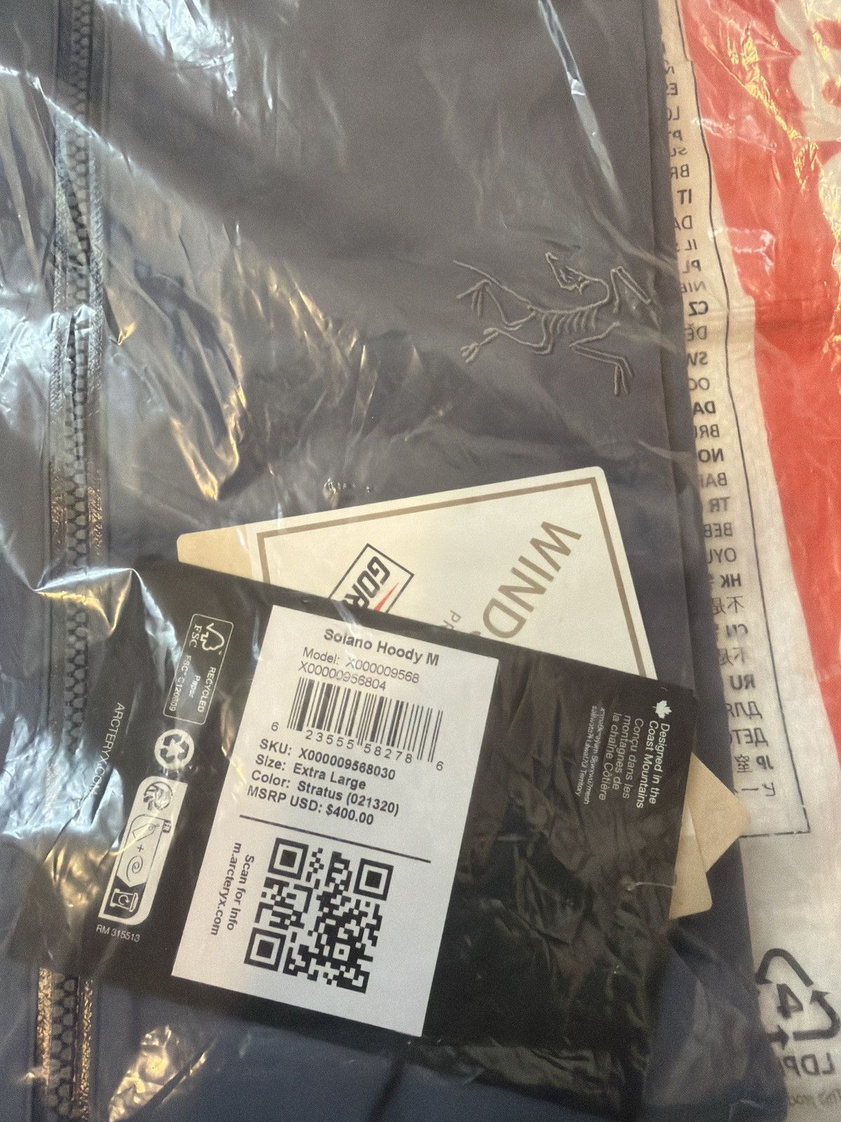 Arc'teryx Arc’teryx Solano Hoody Jacket Color Stratus Size US XL / EU 56 / 4 - 6 Thumbnail