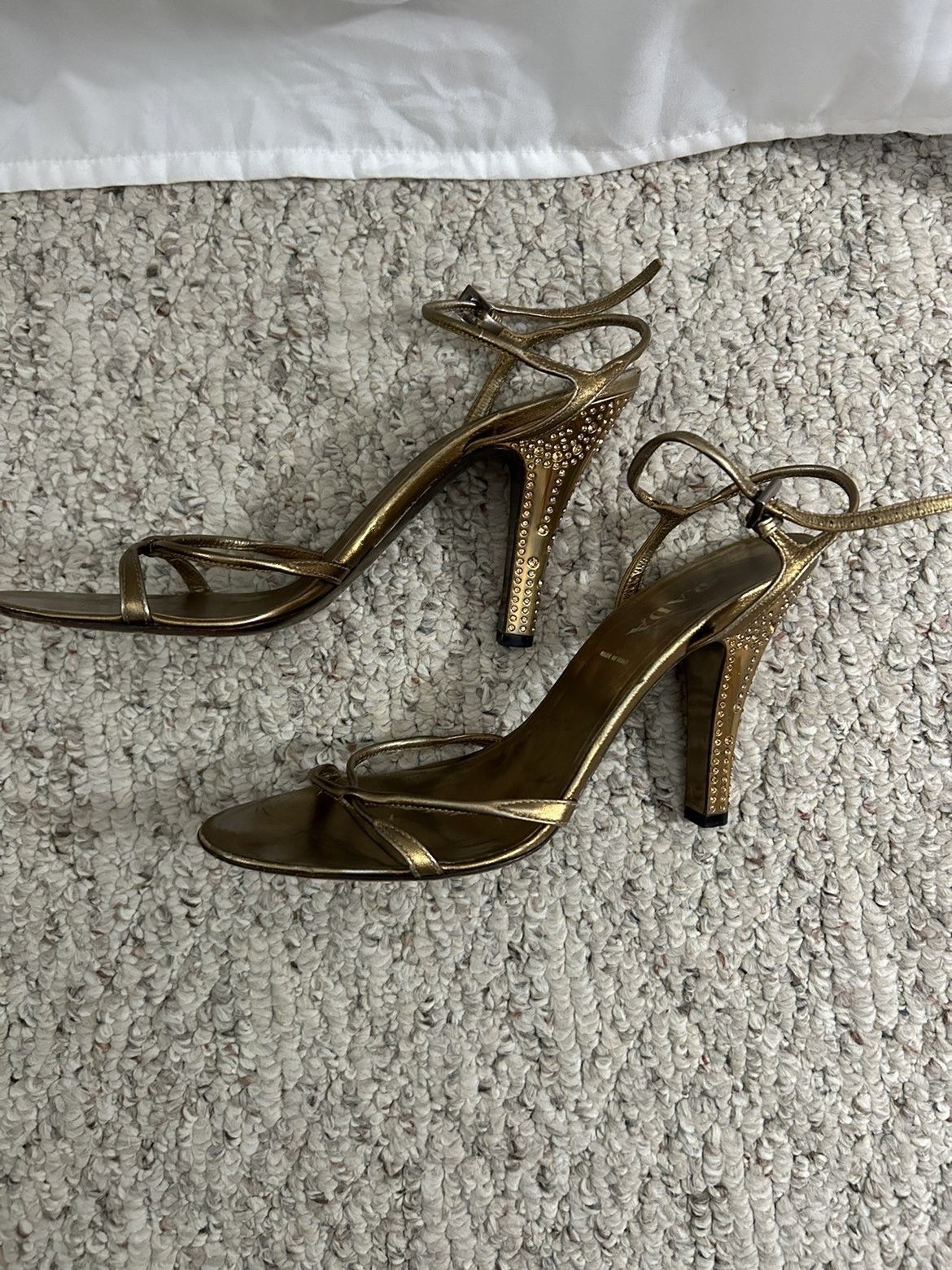 Prada Women’s Gold Prada Strappy Sandals W/Metallic Leather Upper Size US 9.5 / IT 39.5 - 3 Thumbnail