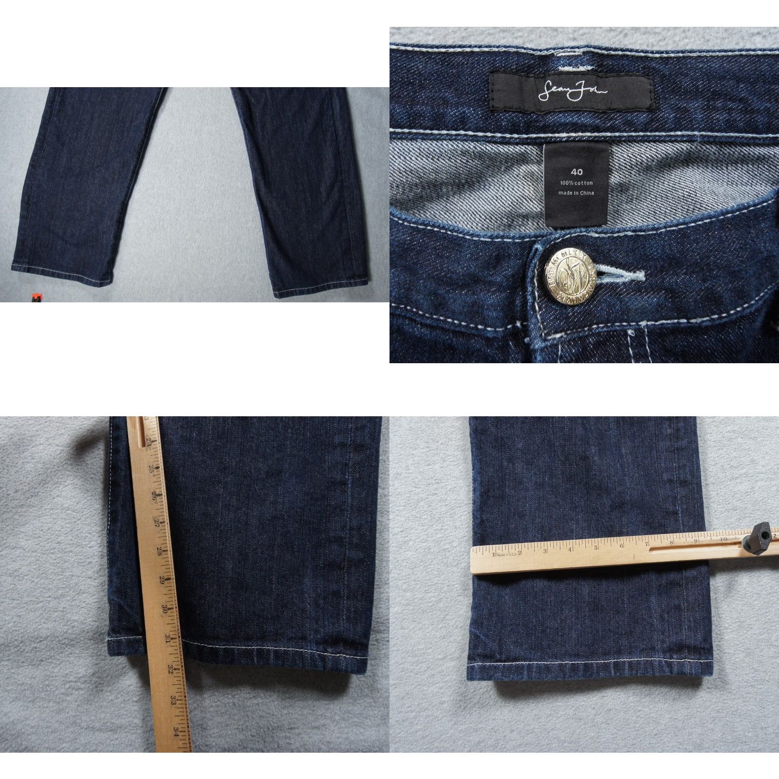 Sean John Sean John Jeans 40x32 Denim Baggy 5-Pocket Mens Blue Hip Hop Y2K Cross Distressed Vintage: No Size US 40 / EU 56 - 8 Thumbnail