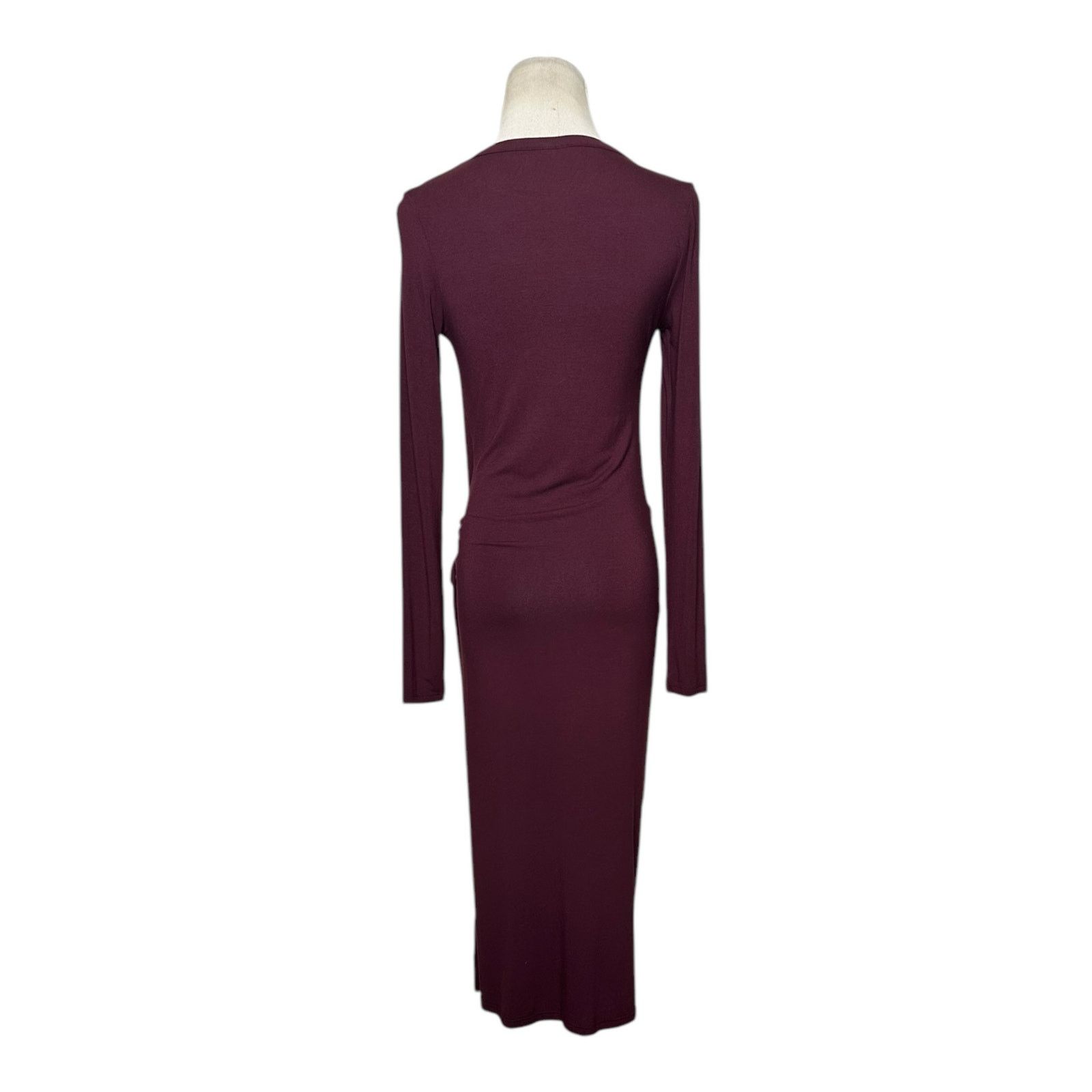 Topshop Topshop burgundy long sleeves front twist midi dress size 2 Size XS / US 0-2 / IT 36-38 - 11 Thumbnail